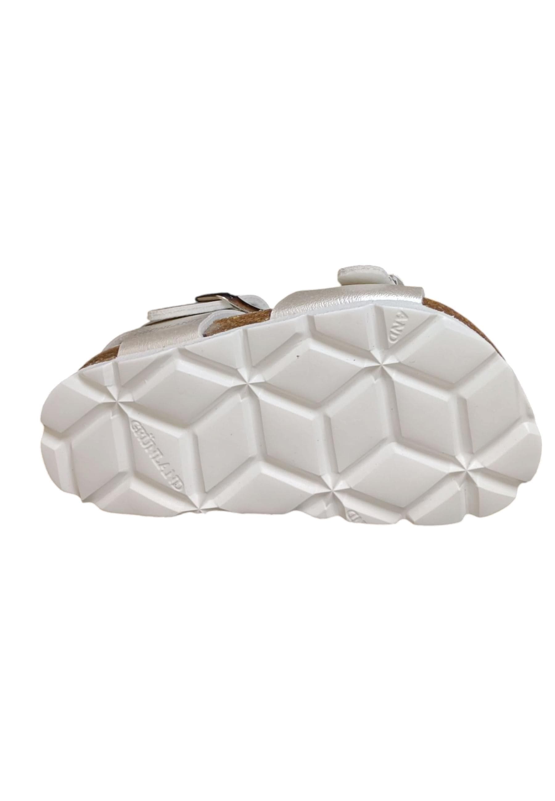 Sandalo bio bambino Grunland Junior 0392 perla pelle sughero fibbia comfort in Ballerine Scarpetteria Gica - Trani, commercioVirtuoso.it