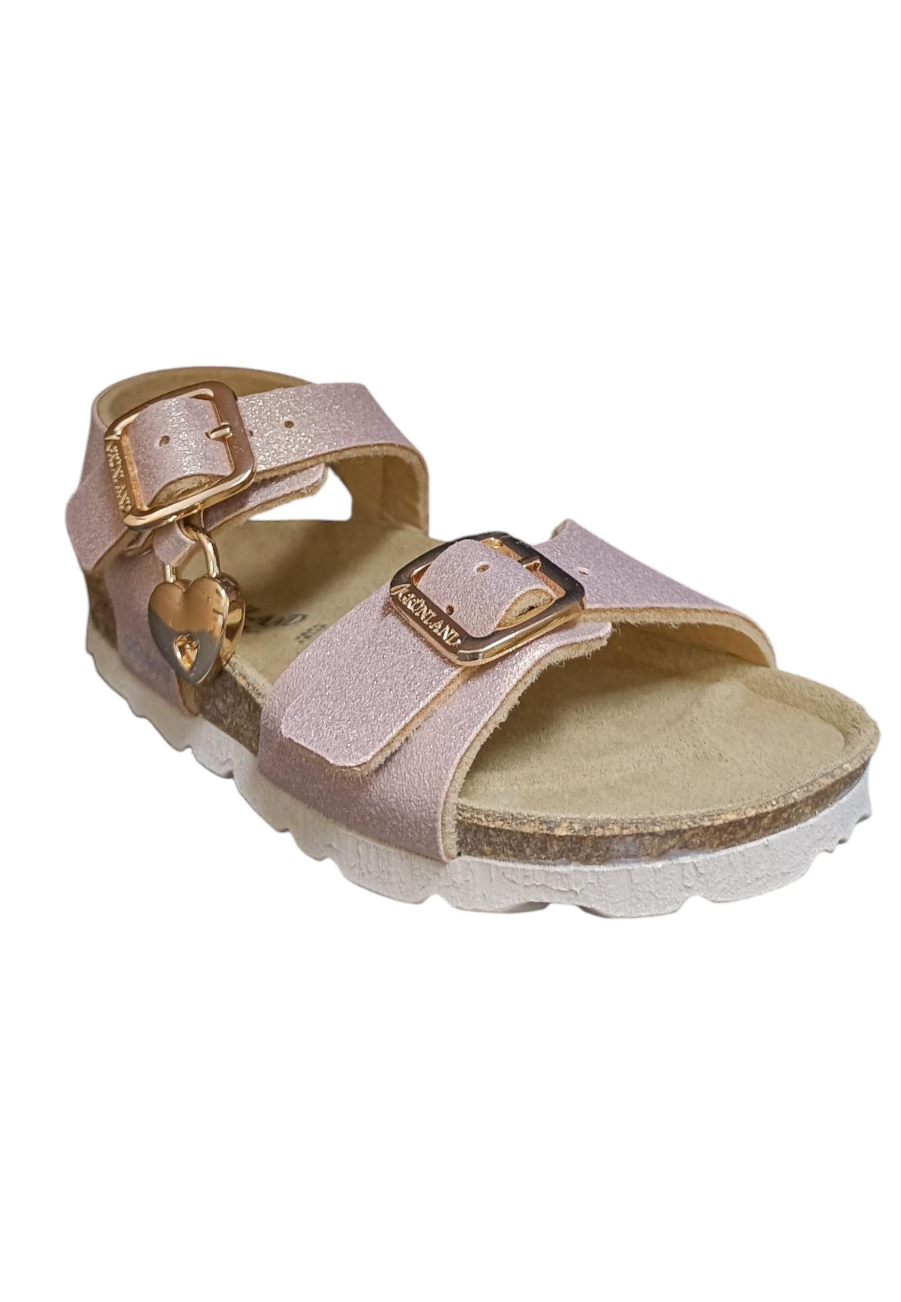 Sandalo bio bambino Grunland Junior 1153 cipria pelle sughero fibbia comfort in Ballerine Scarpetteria Gica - Trani, commercioVirtuoso.it