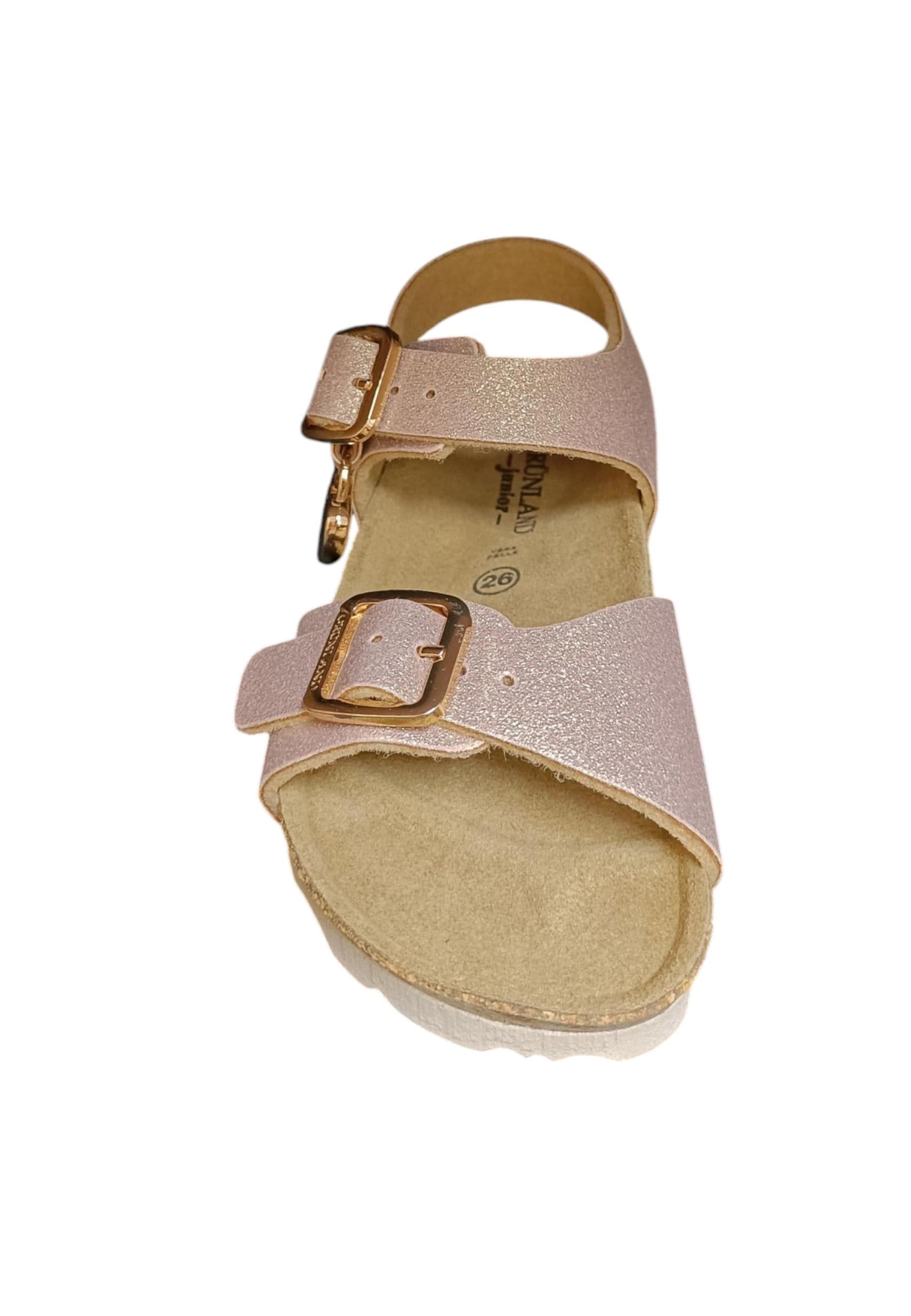 Sandalo bio bambino Grunland Junior 1153 cipria pelle sughero fibbia comfort in Ballerine Scarpetteria Gica - Trani, commercioVirtuoso.it