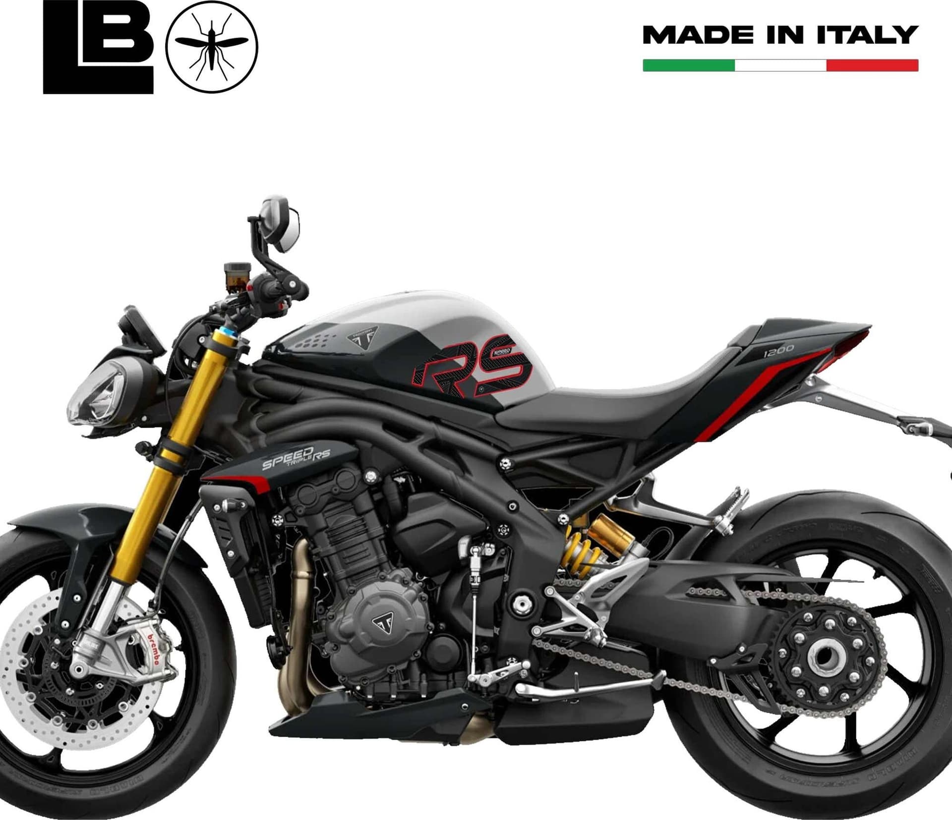 Adesivi 3D Laterali Serbatoio compatibili con Triumph Speed Triple 1200 RS 2025 - 9
