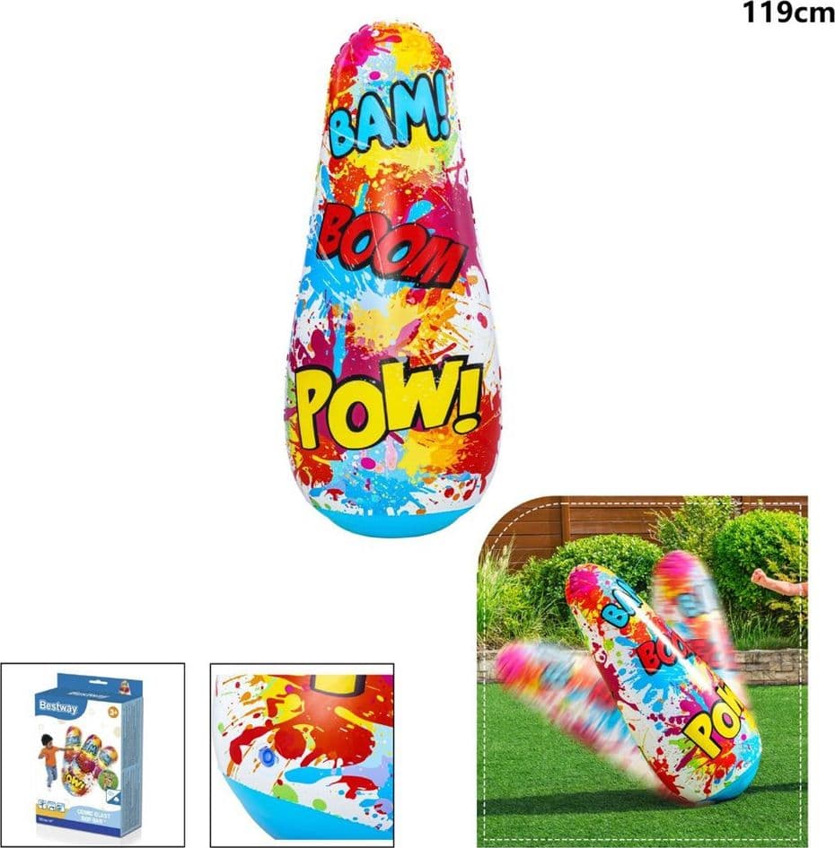 PUNGIBALL SEMPREIMPIEDI SACCO BOXE COMIC BLAST DESIGN FUMETTI 48X46X119CM BAMBINI 52630 - 14