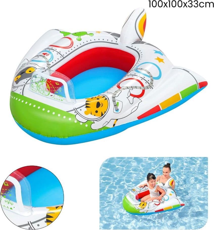 CANOTTINO BARCA NAVICELLA SPAZIALE GONFIABILE PER BAMBINI +3 ANNI CON ALTOPARLANTE 34178 - 13
