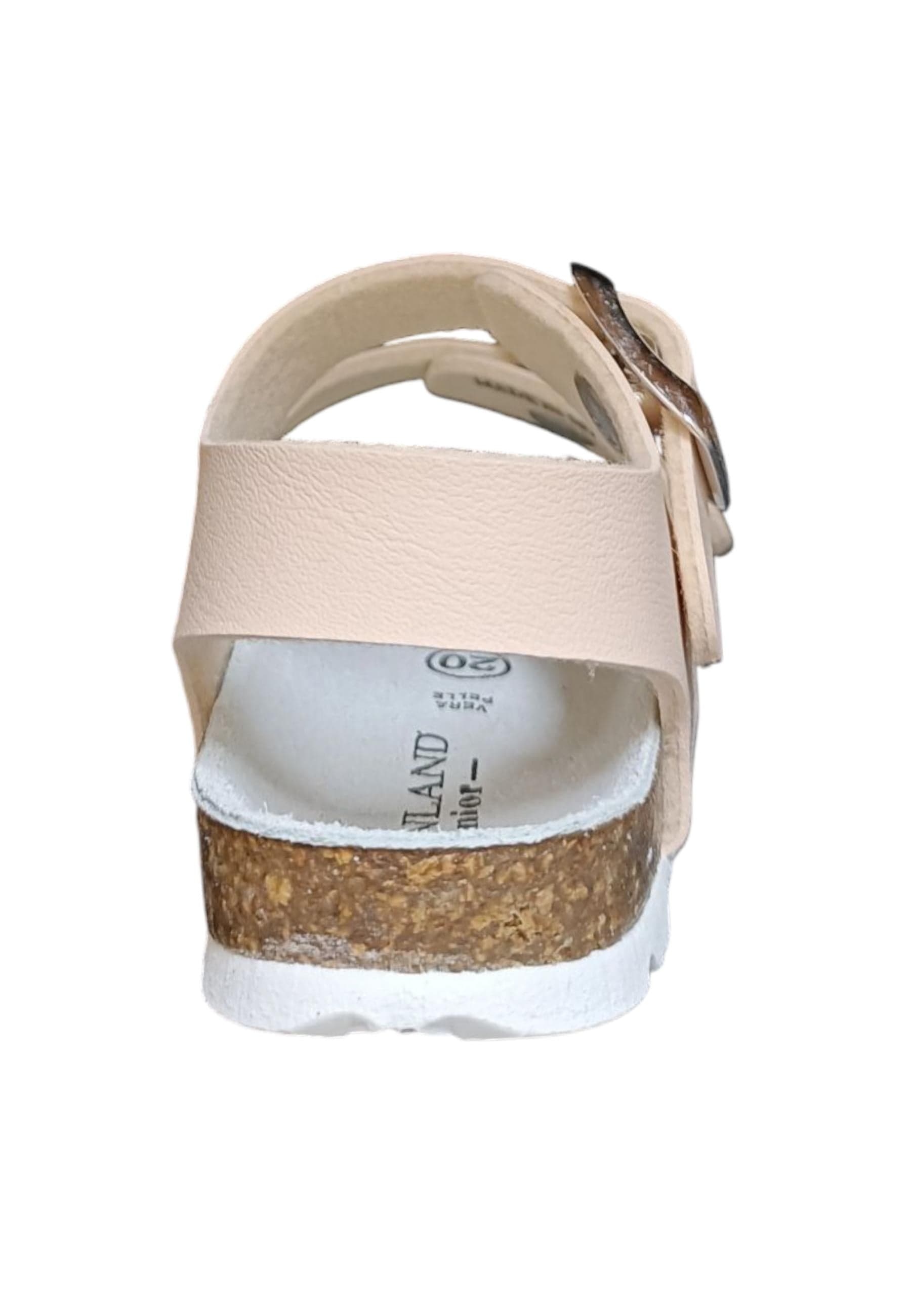 Sandalo bio bambino Grunland Junior 0027 pesca pelle sughero fibbia comfort in Ballerine Scarpetteria Gica - Trani, commercioVirtuoso.it