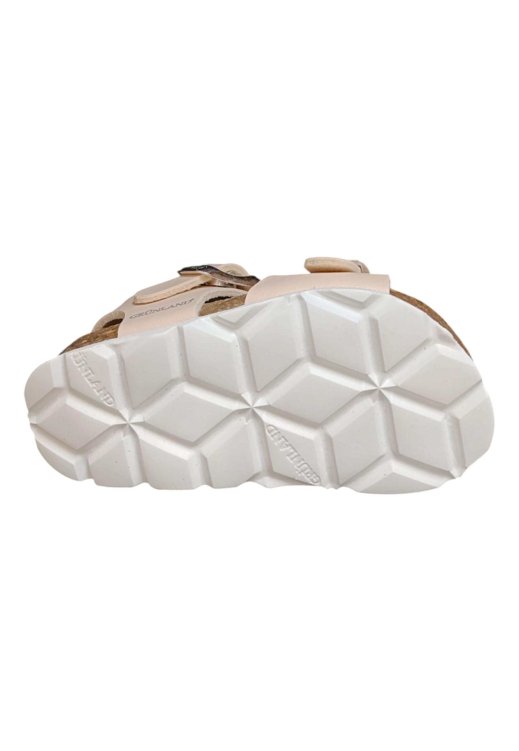 Sandalo bio bambino Grunland Junior 0027 pesca pelle sughero fibbia comfort in Ballerine Scarpetteria Gica - Trani, commercioVirtuoso.it