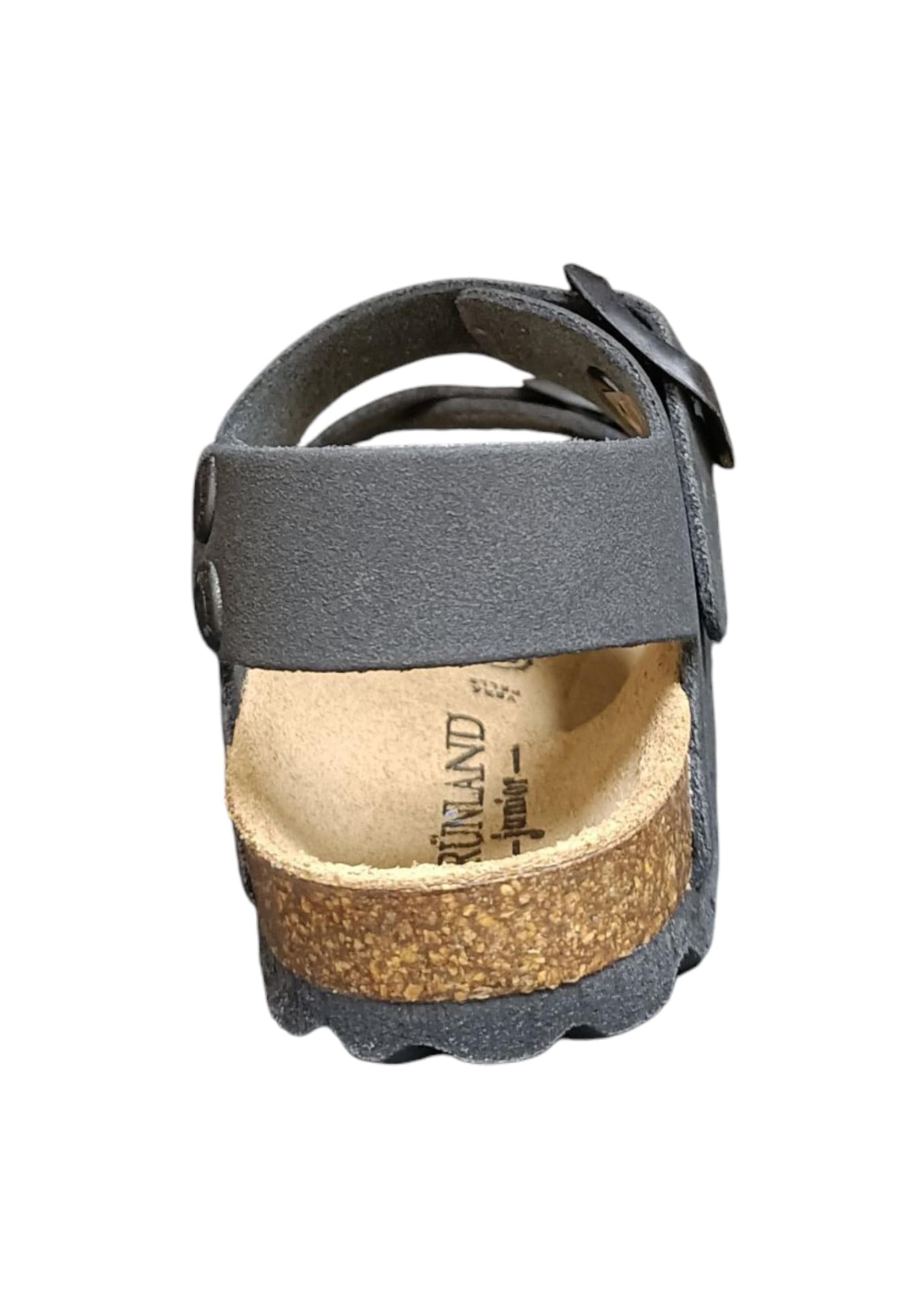 Sandalo bambino Grunland Junior 0635 nero bio fibbia comfort naturale in Ballerine Scarpetteria Gica - Trani, commercioVirtuoso.it