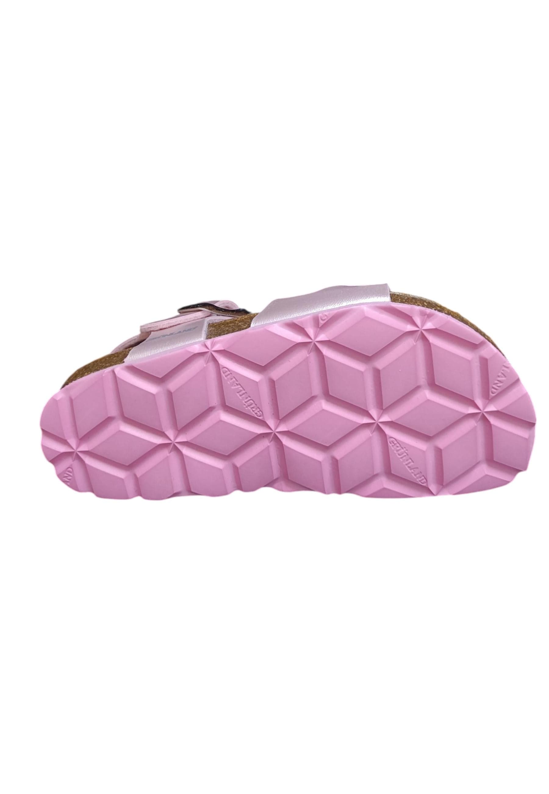Sandalo bio bambino Grunland Junior 0646 rosa pelle sughero fibbia comfort in Ballerine Scarpetteria Gica - Trani, commercioVirtuoso.it