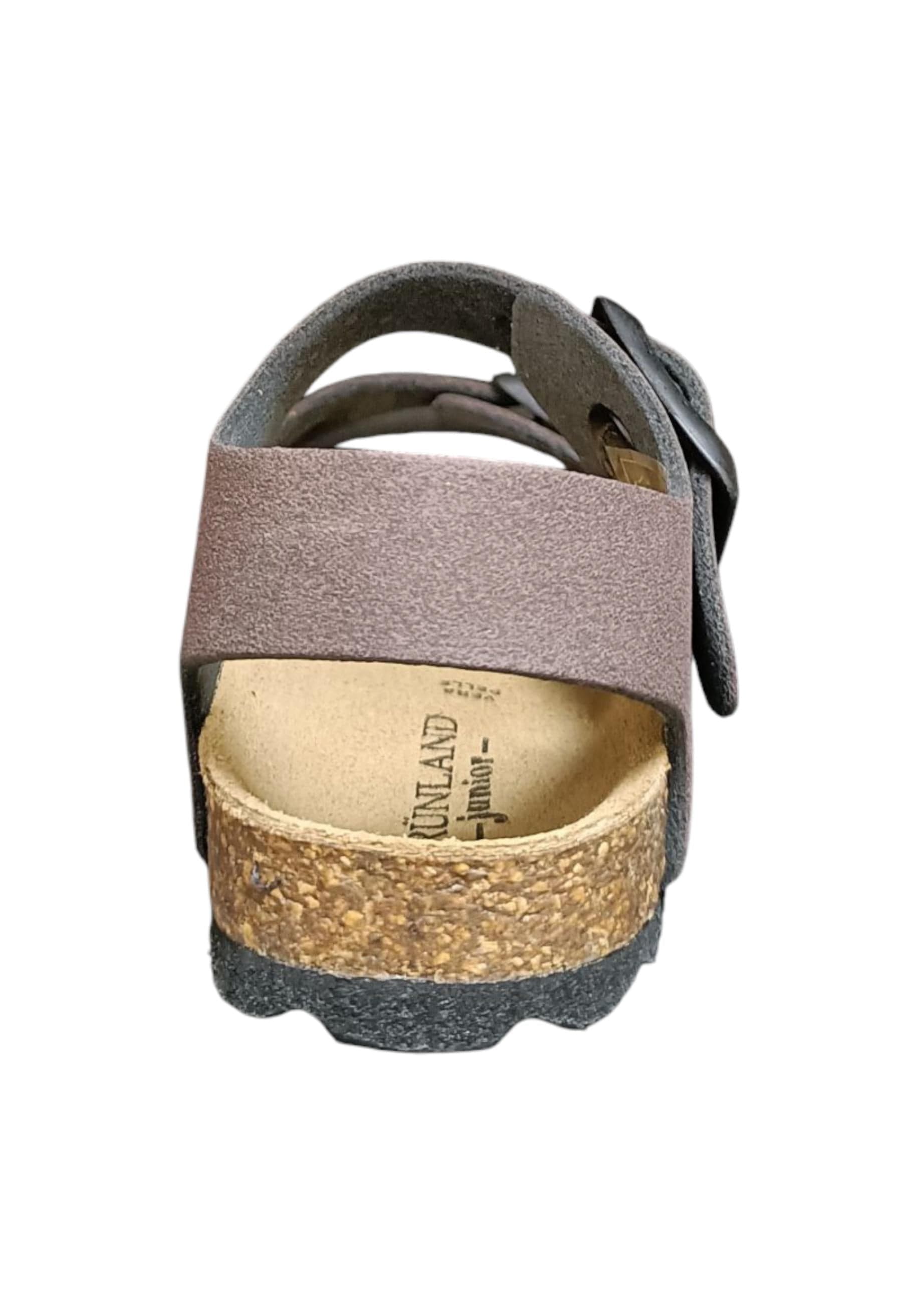 Sandalo bio bambino Grunland Junior 0634 testa di moro pelle sughero fibbia comfort in Ballerine Scarpetteria Gica - Trani, commercioVirtuoso.it
