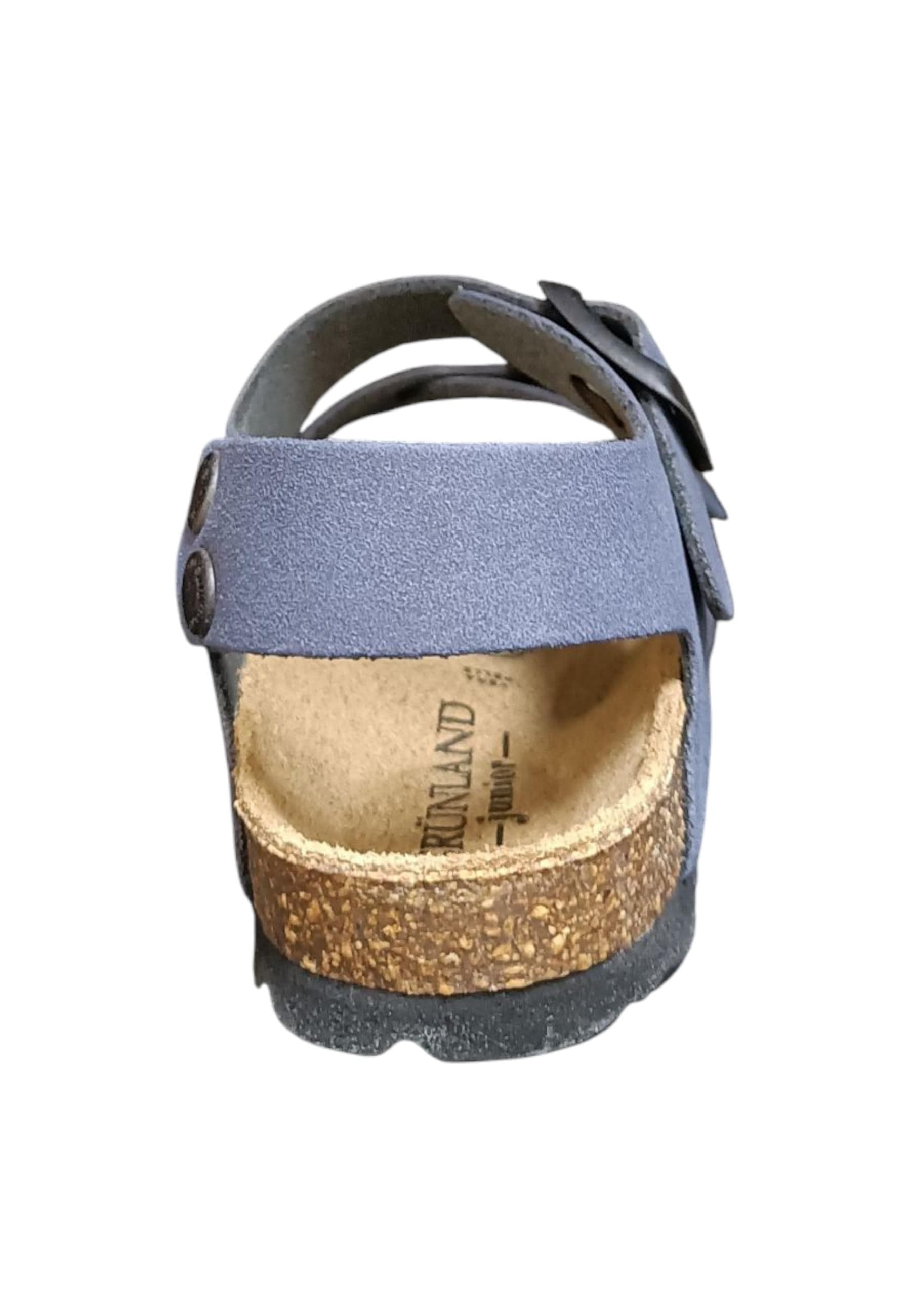 Sandalo bambino Grunland Junior 0635 blu bio fibbia comfort naturale in Ballerine Scarpetteria Gica - Trani, commercioVirtuoso.it