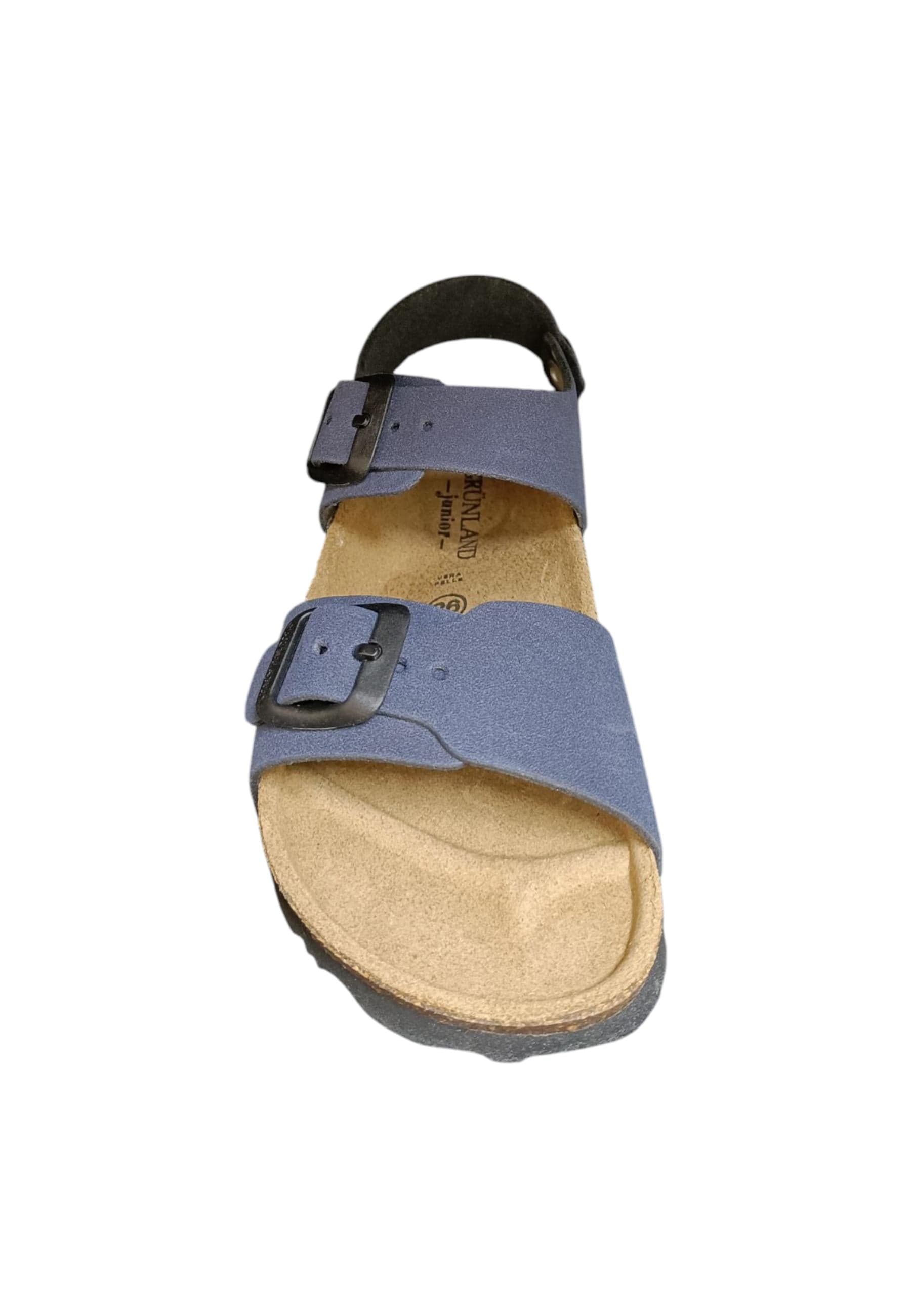 Sandalo bambino Grunland Junior 0635 blu bio fibbia comfort naturale in Ballerine Scarpetteria Gica - Trani, commercioVirtuoso.it