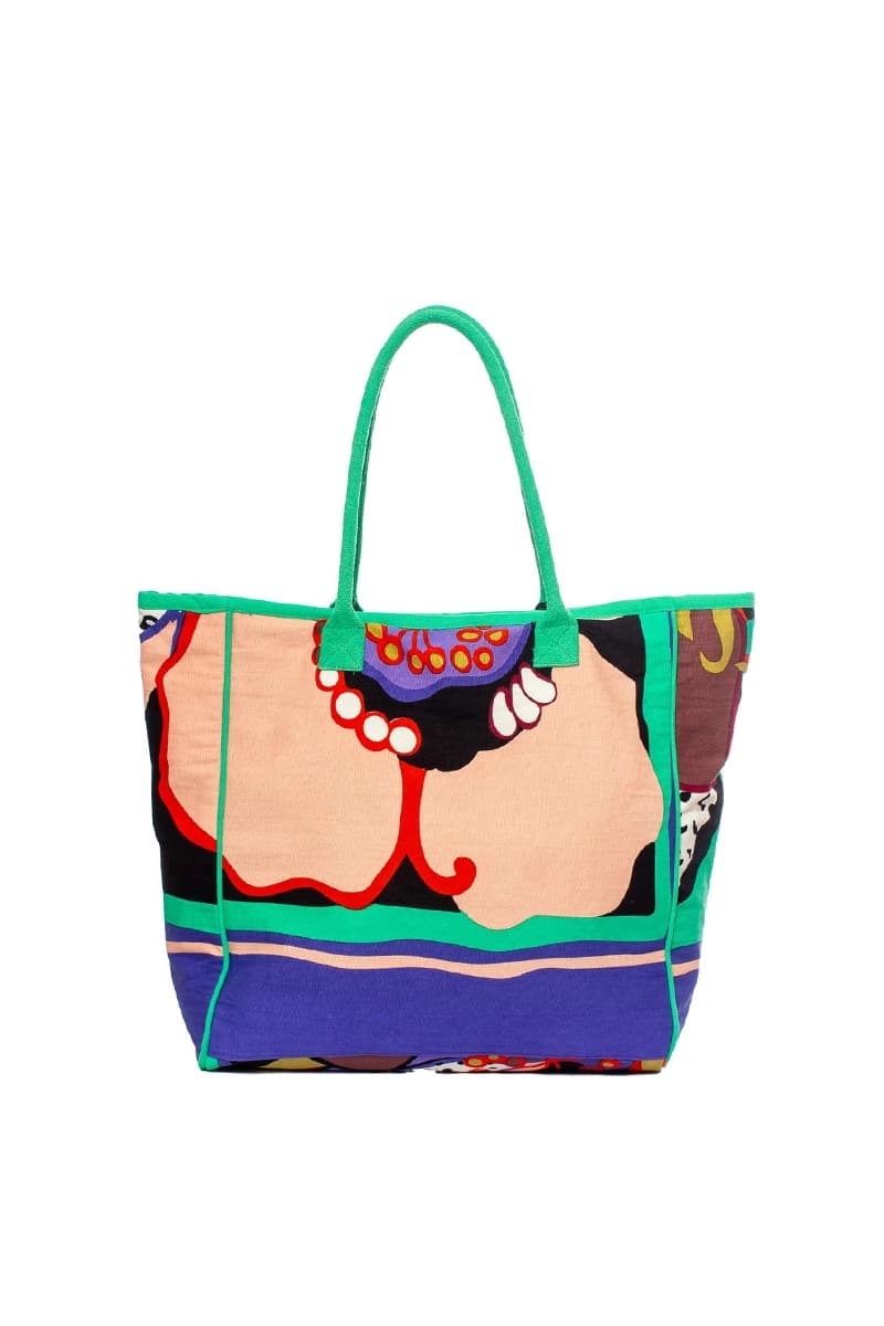 AYFEE | Borsa mare in cotone Abstract Print - 2