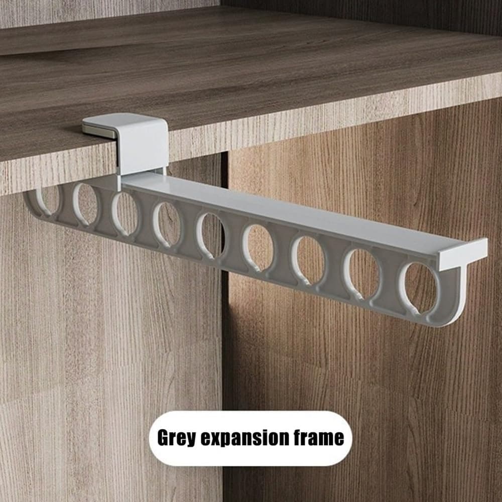 GANCIO PER GRUCCE APPENDIABITI PANTALONI SCIARPE ORGANIZZATORE SALVASPAZIO RESISTENTE - 6