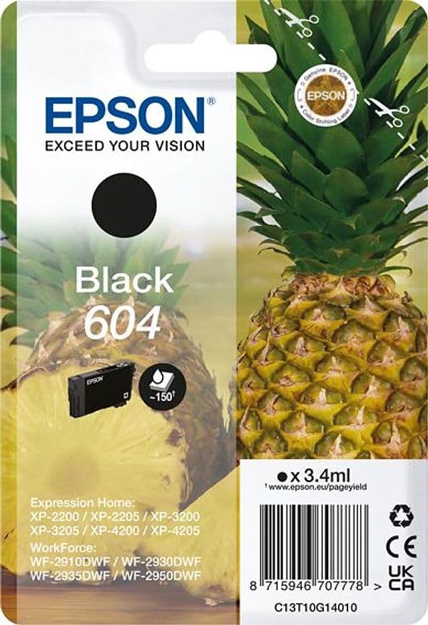 Epson Cartuccia 604 Ananas Nero 3,4 ml