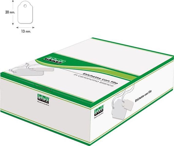SCATOLA 1000 ETICHETTE CON FILO A387 (13X20MM - 2