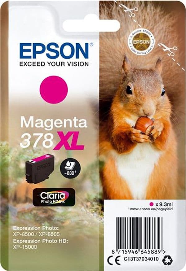 CARTUCCIA INCHIOSTRO MAGENTA 378XL SCOIATTOLO – EPSON