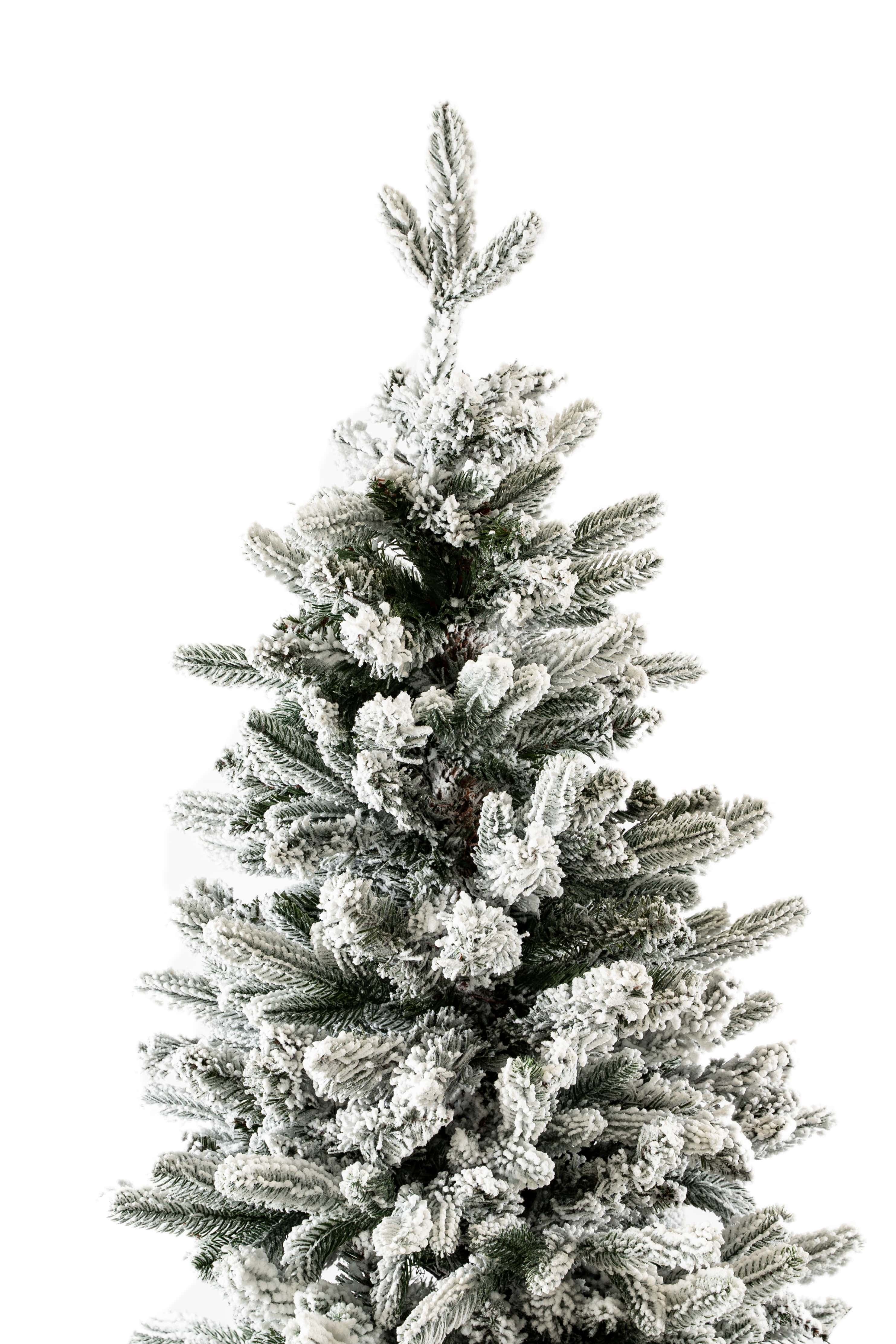 Albero di Natale Slim innevato "Fred" in PE Effetto Real Touch + PVC + Flock in Alberi di natale artificiali MagiediNatale.it - Altamura, commercioVirtuoso.it