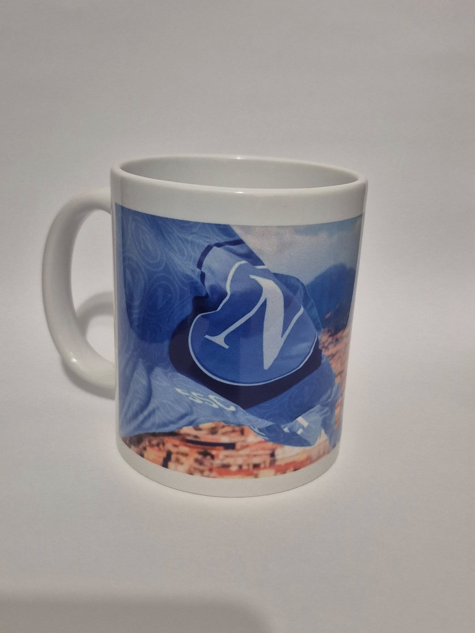 TAZZA NAPOLI 4 SCUDETTO PERSONALIZZATA LA MANO DE DIOS MARADONA FORZA NAPOLI CAMPIONI DI ITALIA - 3
