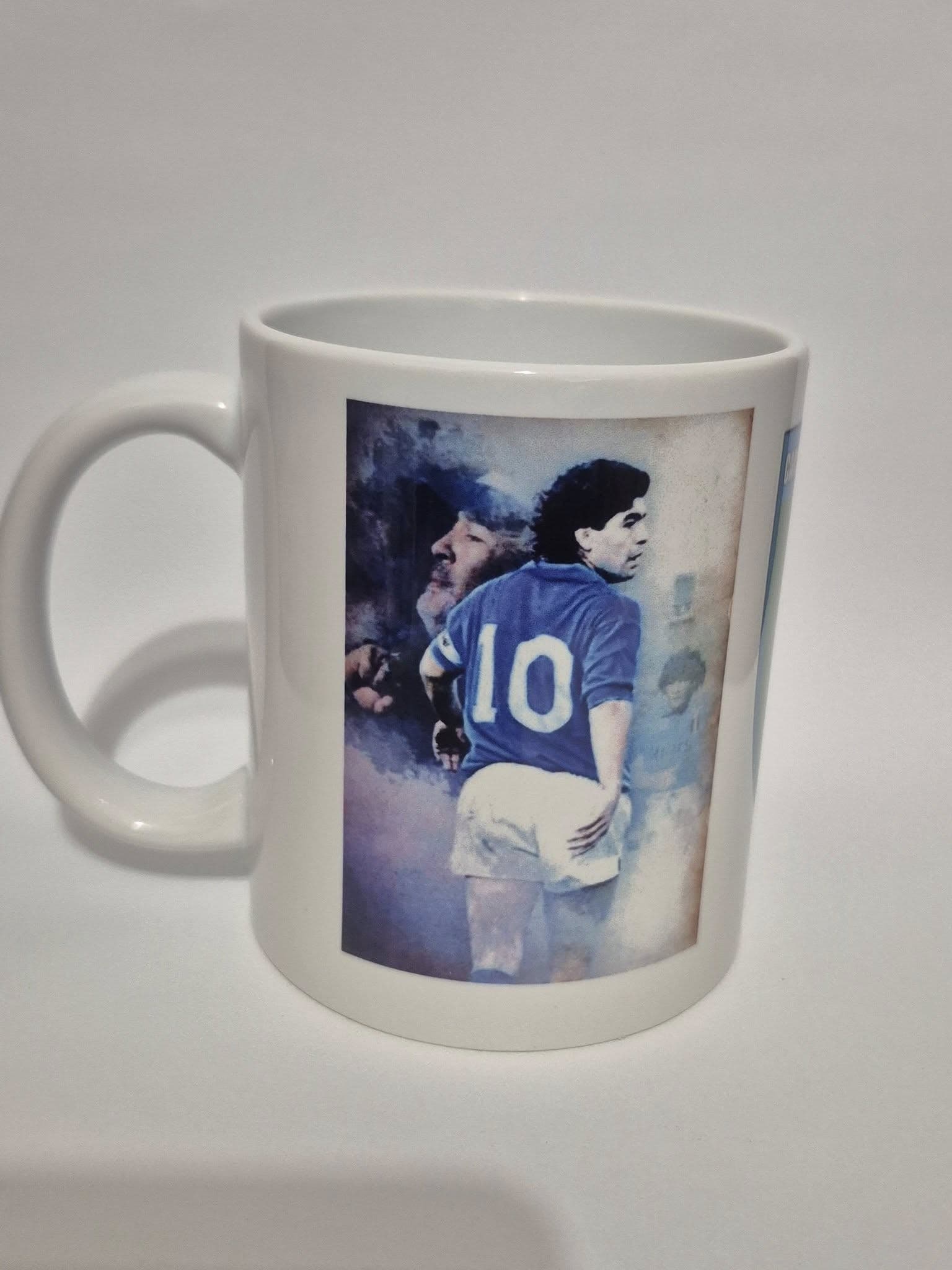 TAZZA NAPOLI 4 SCUDETTO PERSONALIZZATA LA MANO DE DIOS MARADONA FORZA NAPOLI CAMPIONI DI ITALIA - 3