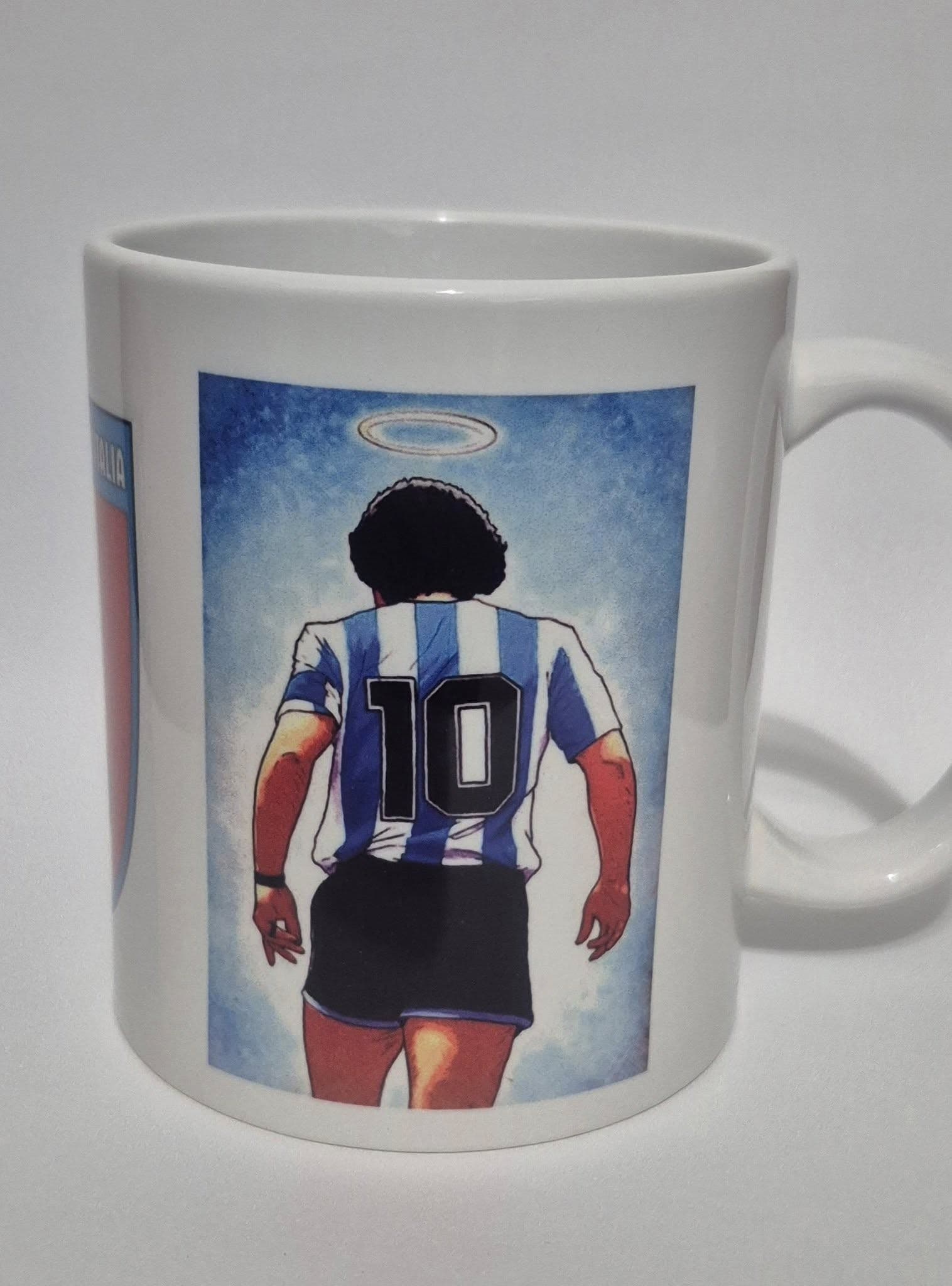 TAZZA NAPOLI 4 SCUDETTO PERSONALIZZATA LA MANO DE DIOS MARADONA FORZA NAPOLI CAMPIONI DI ITALIA - 3