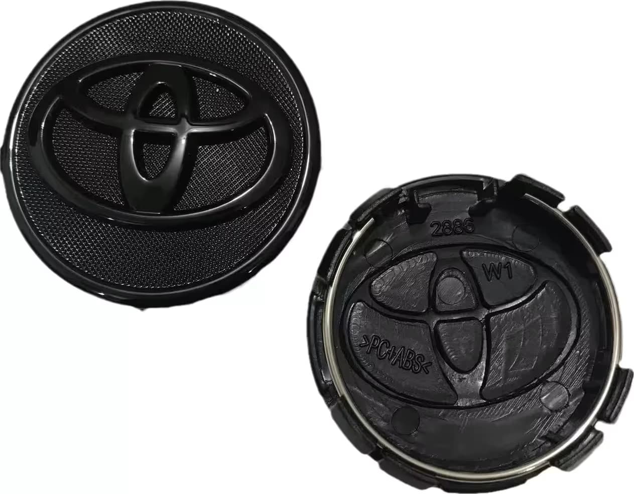 Set 4 Tappi Coprimozzo Cerchi In Lega 57mm Toyota Nero Corolla Yaris Touring Prius Camry Verso - 5