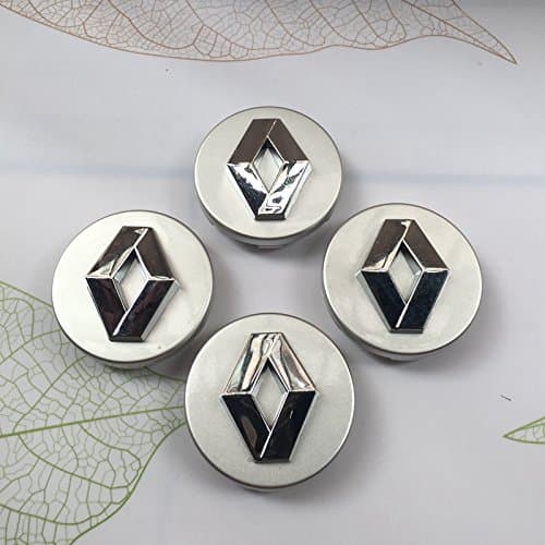 4 Tappi mozzo RENAULT Cerchi in Lega Coprimozzo da 60mm Borchie GRIGIO ARGENTO Twingo Captur Clio Megane Kangoo Scenic Koleos Kadjar - 2