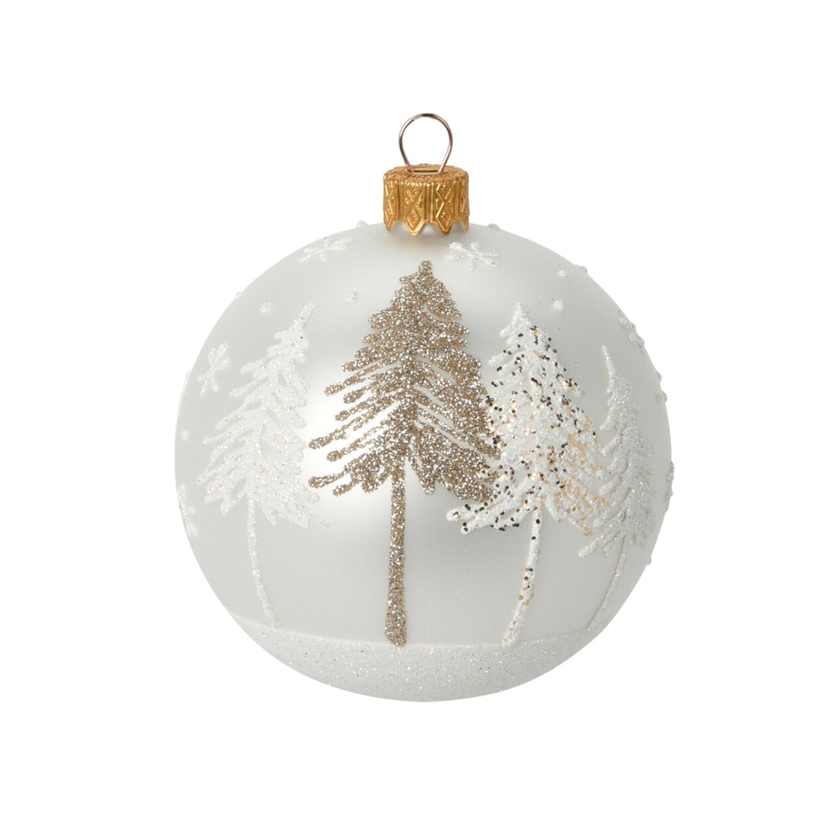 12 palline per albero di natale in vetro con Glitter da Ø 8 cm pendaglio decorato
