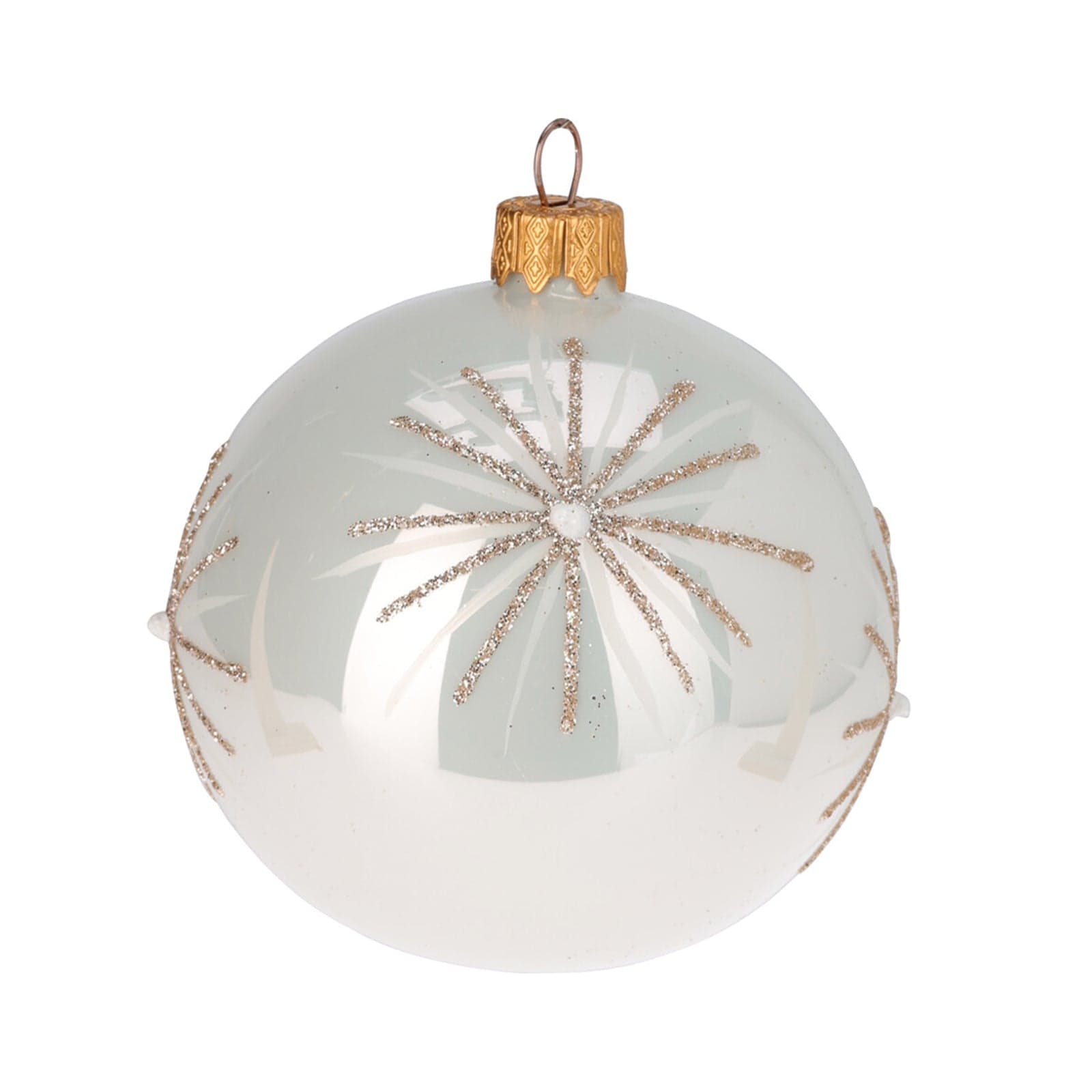Pallina per albero di Natale, in Vetro, con glitter per decorazioni natalizie