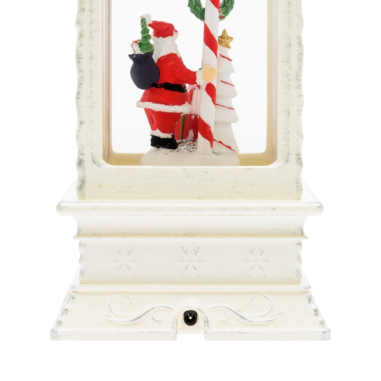 Lanterna decorativa Babbo Natale con glitter led per decorazioni natalizie in Neve artificiale MagiediNatale.it - Altamura, commercioVirtuoso.it