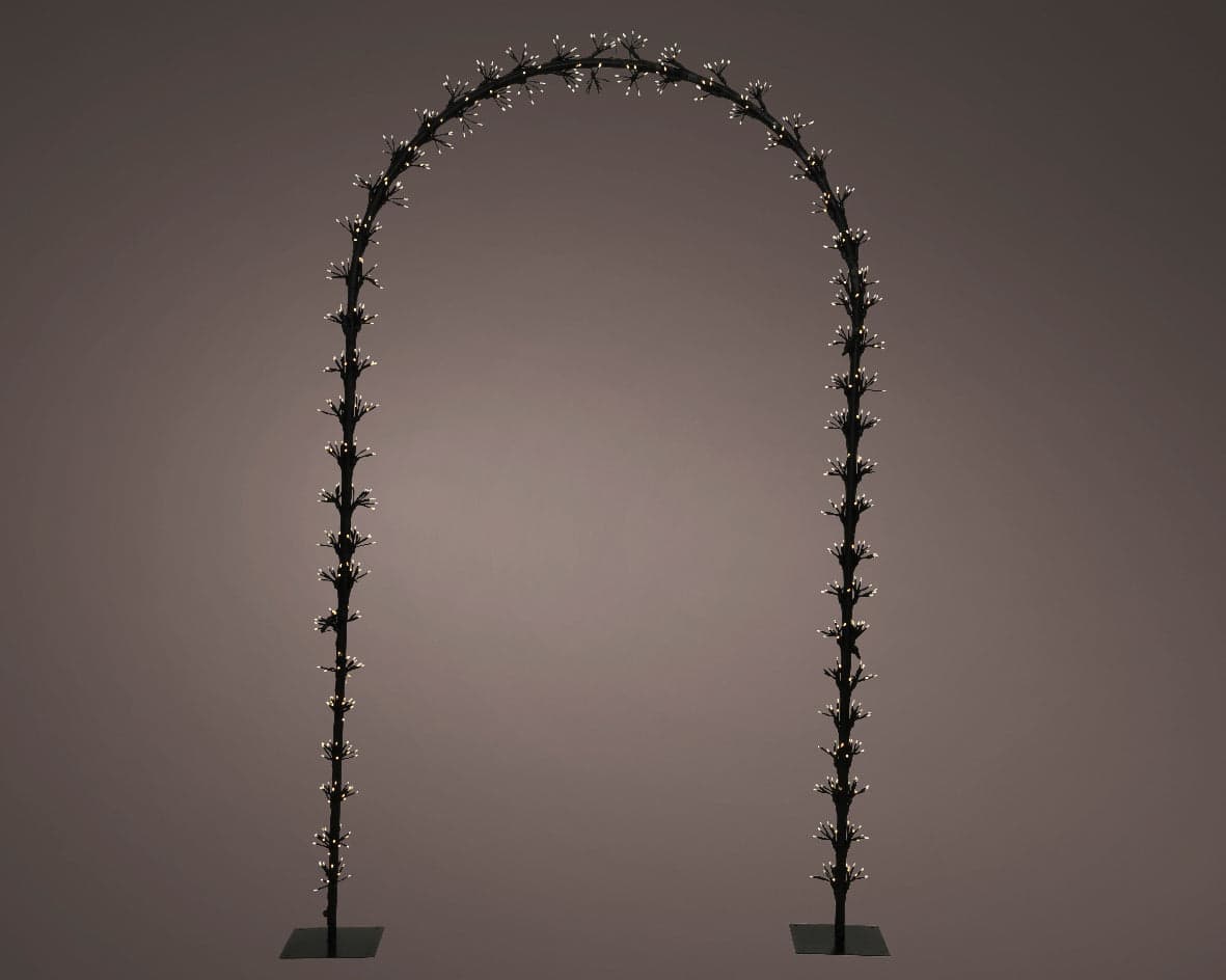 Figura luminosa di Arco, con ciuffi di led a luce bianco caldo in acrilico da 230 cm in Catene luminose per esterni MagiediNatale.it - Altamura, commercioVirtuoso.it