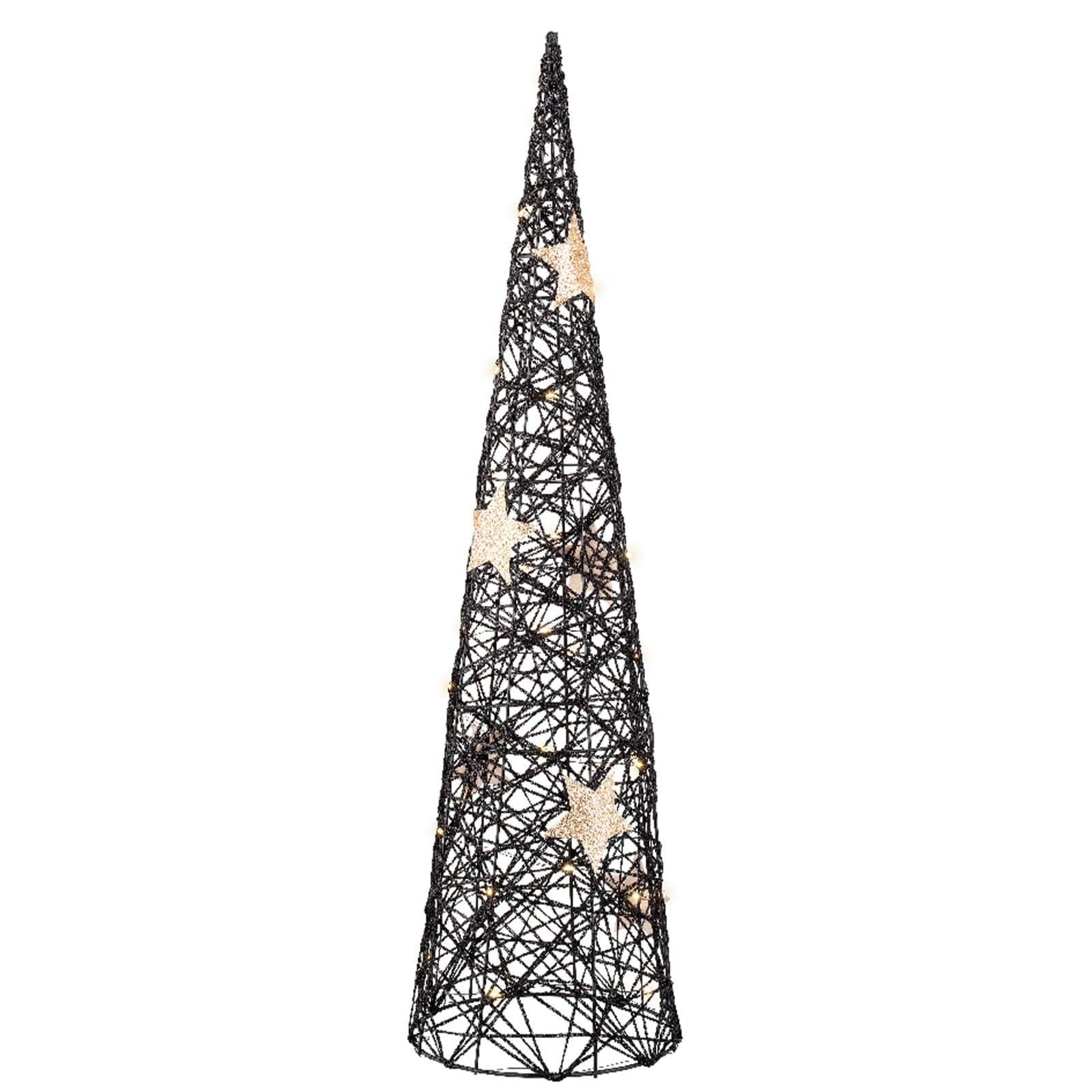 Figura luminosa a forma di albero con micro LED a luce calda, con Timer e adattatore, per interno in Catene luminose per esterni MagiediNatale.it - Altamura, commercioVirtuoso.it