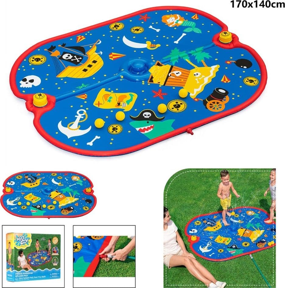 TAPPETINO GONFIABILE PIRATA SPRUZZI PIRATE PARASIDE 170X140CM +2 ANNI GIARDINO 52725 - 9