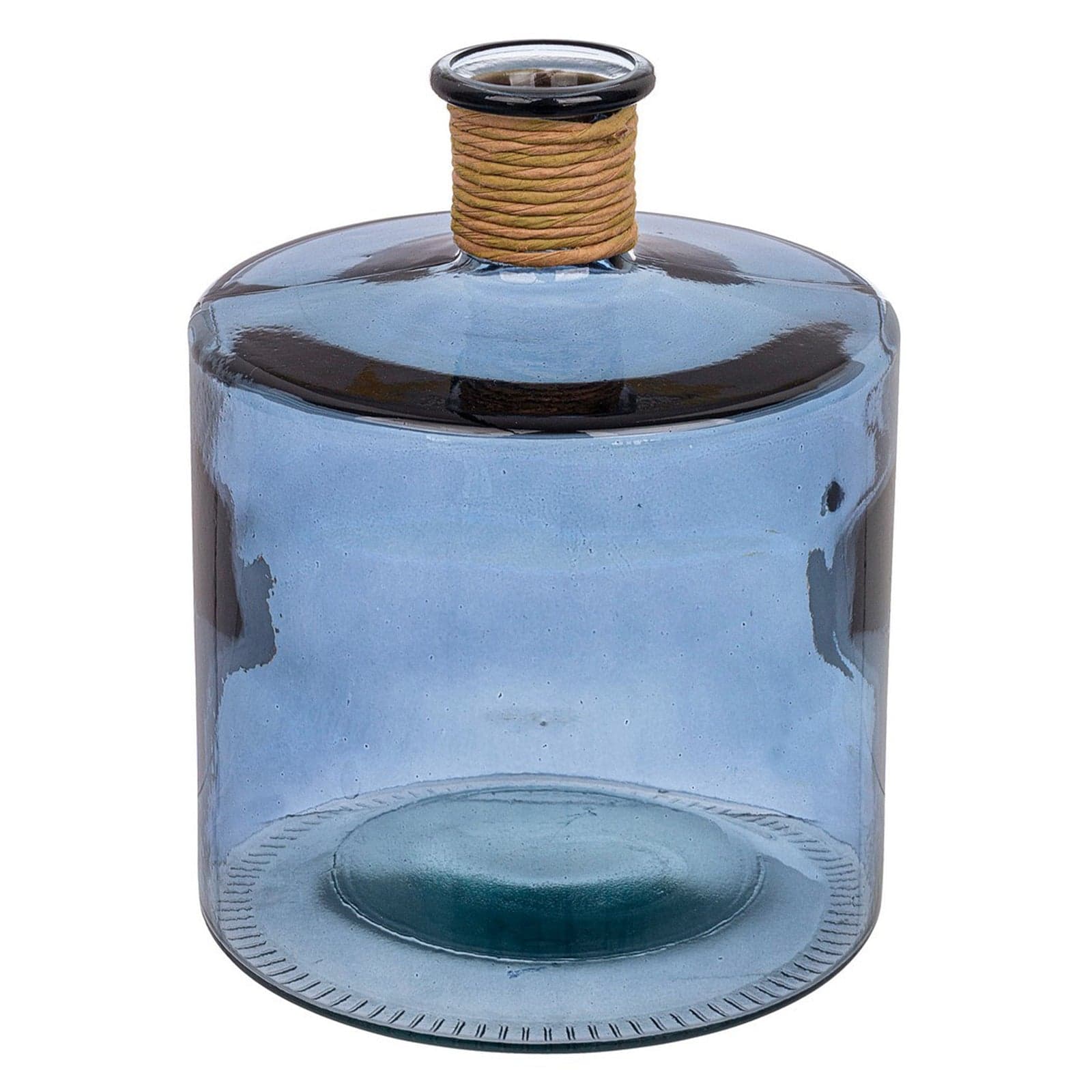 Vaso "Rotang" in vetro color blu cobalto h 27,5 cm in Vasi Decor Space - Altamura, commercioVirtuoso.it