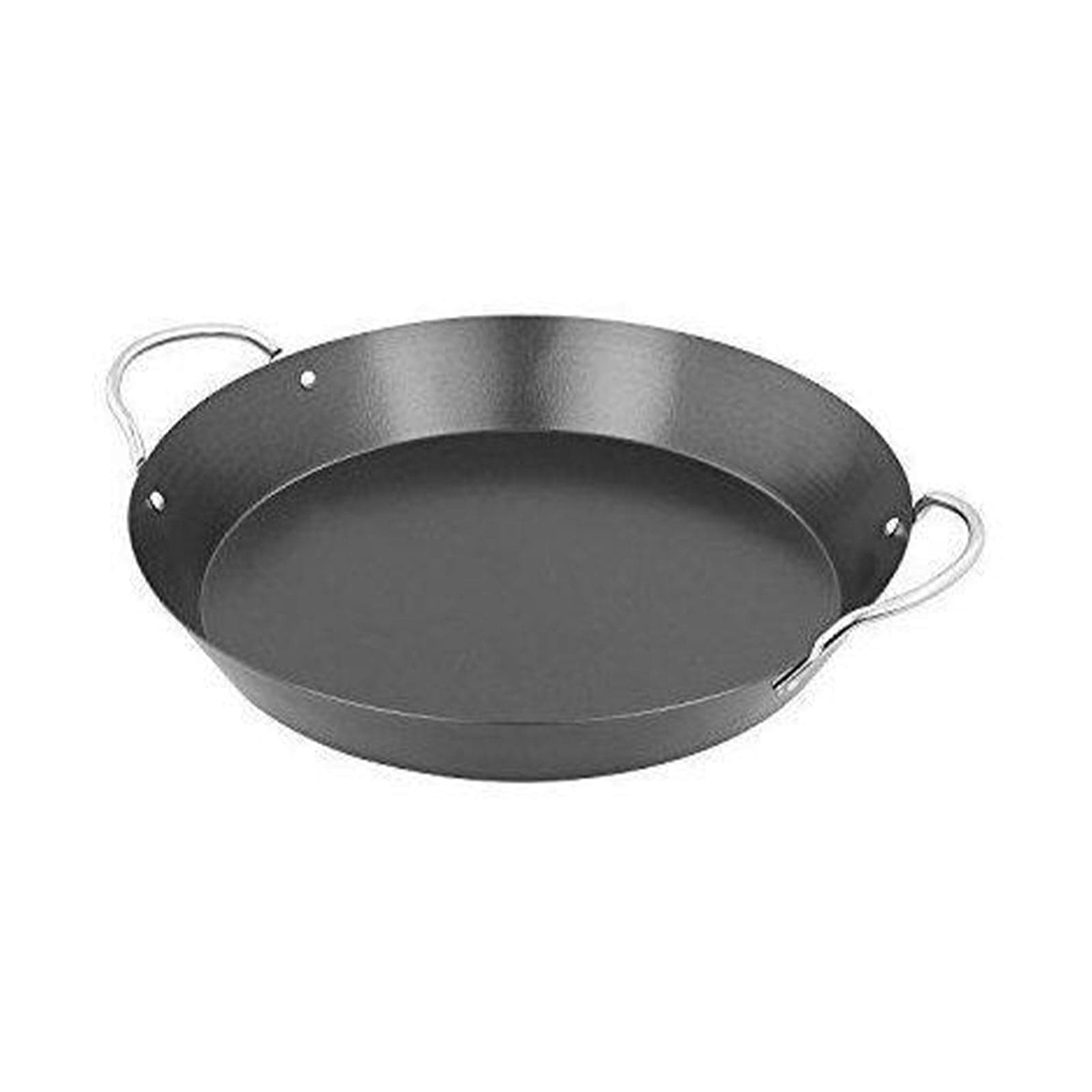 Padella per paella in acciaio inox con manici per barbecue