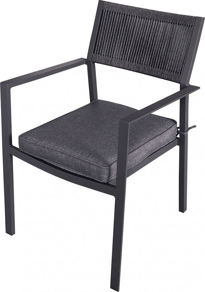 Sedia "Valencia" in alluminio con cuscini per giardino, bar e ristorante - 4