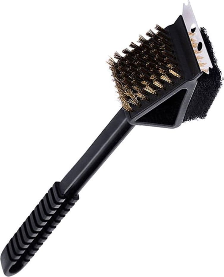 Spazzola doppia per barbecue con fili per abrasione per pulizia e supporto per rimozione in Spazzole per barbecue Decor Space - Altamura, commercioVirtuoso.it