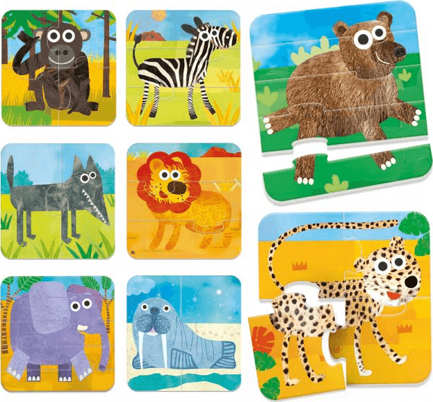 HEADU - 8 Progressive Puzzle Wild - Grandi pezzi adatti ai più piccoli (2/4 Anni) - 2
