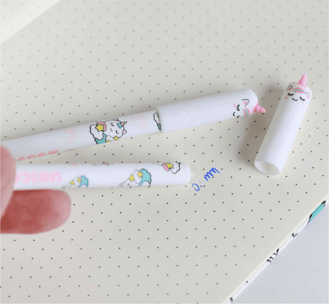 iTotal - Penna Gel Cancellabile Blu con Cappuccio Unicorno - 4