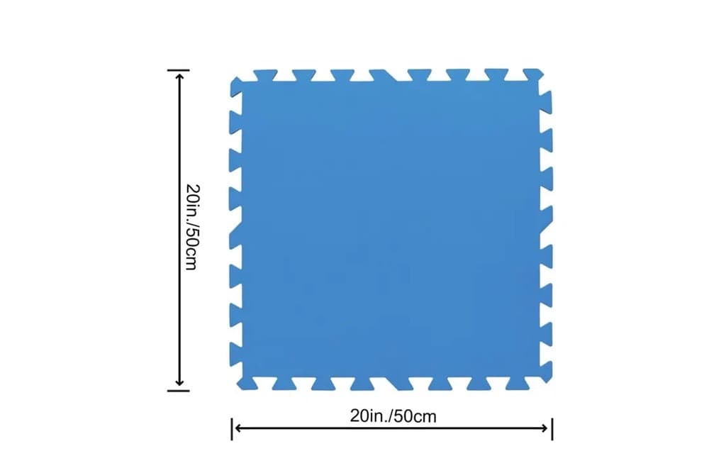 TAPPETO PIASTRELLE BASE SOTTO PISCINA COMPONIBILE PROTETTIVO DA 50X50 CM BLU 58220 - 7