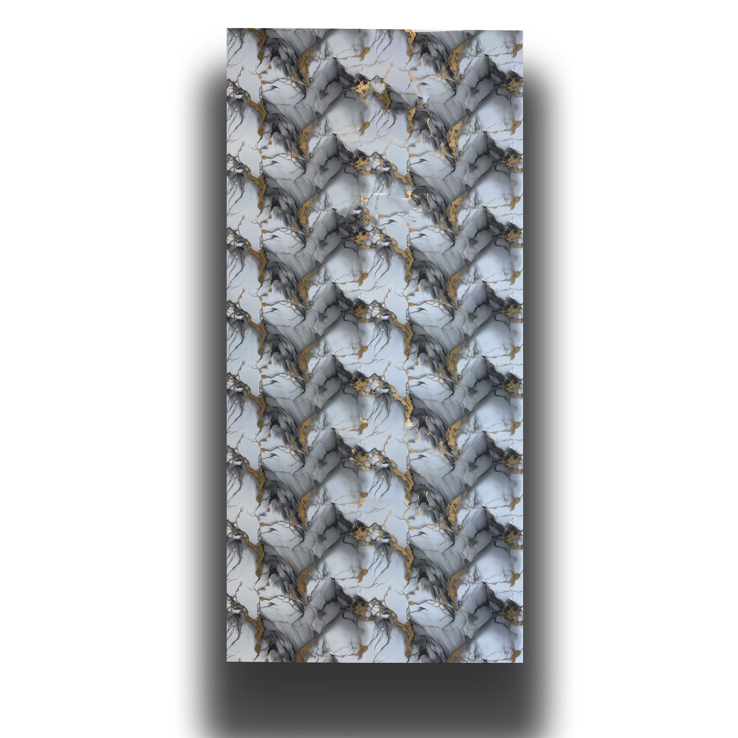 Rotolo da 3,6mq Rivestimento AUTOADESIVO in SXP thermo/acustico MARMO LUCIDO HI-RES 1200x3000x2,5mm HYDRO. Col. PLD-2031 WHITE - Eternal Parquet