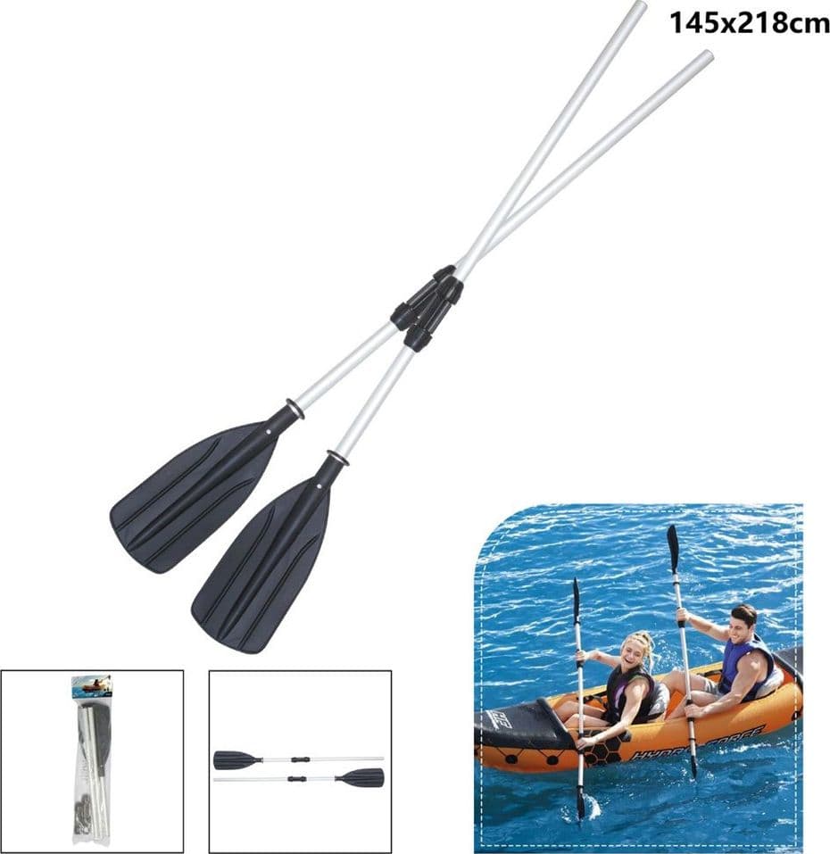 COPPIA REMI PAGAIA ASTA IN ALLUMINIO RACCORDI PALE PER GOMMONE DA 145/218 CM 62064 - 8