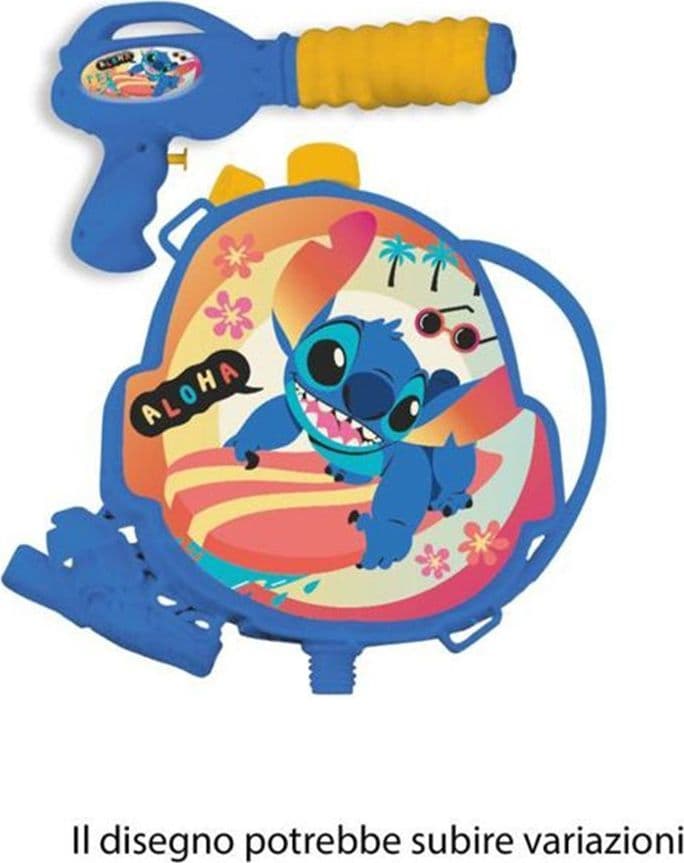 PISTOLA AD ACQUA CON ZAINETTO GRAFICA LILO E STITCH 1200ML GIOCO BAMBINI ESTATE 215457 - 2