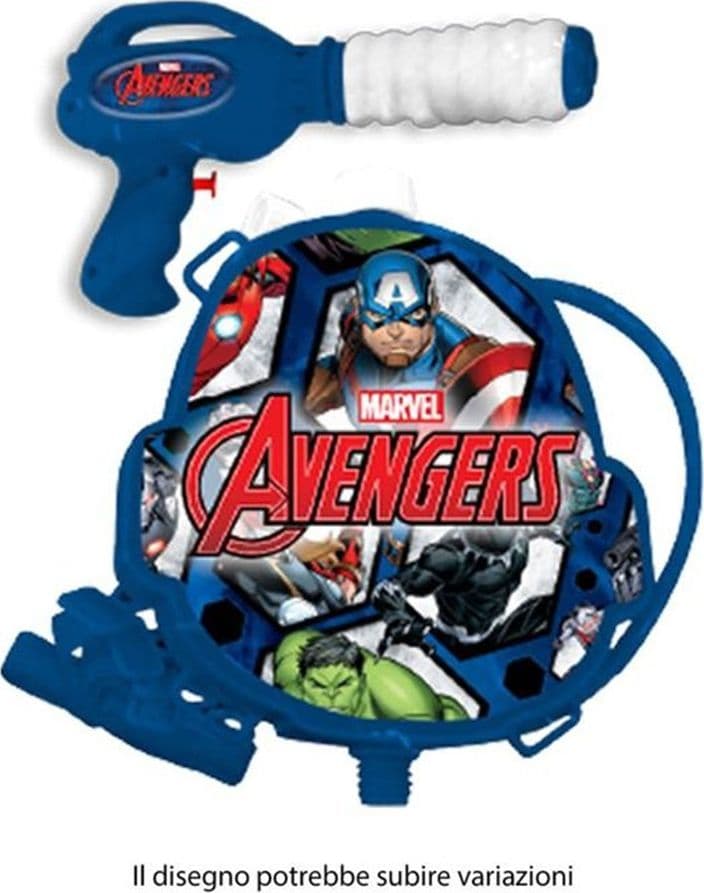 PISTOLA AD ACQUA CON ZAINETTO GRAFICA AVENGERS 1200 ML GIOCO BAMBINI ESTATE 215440 - 2