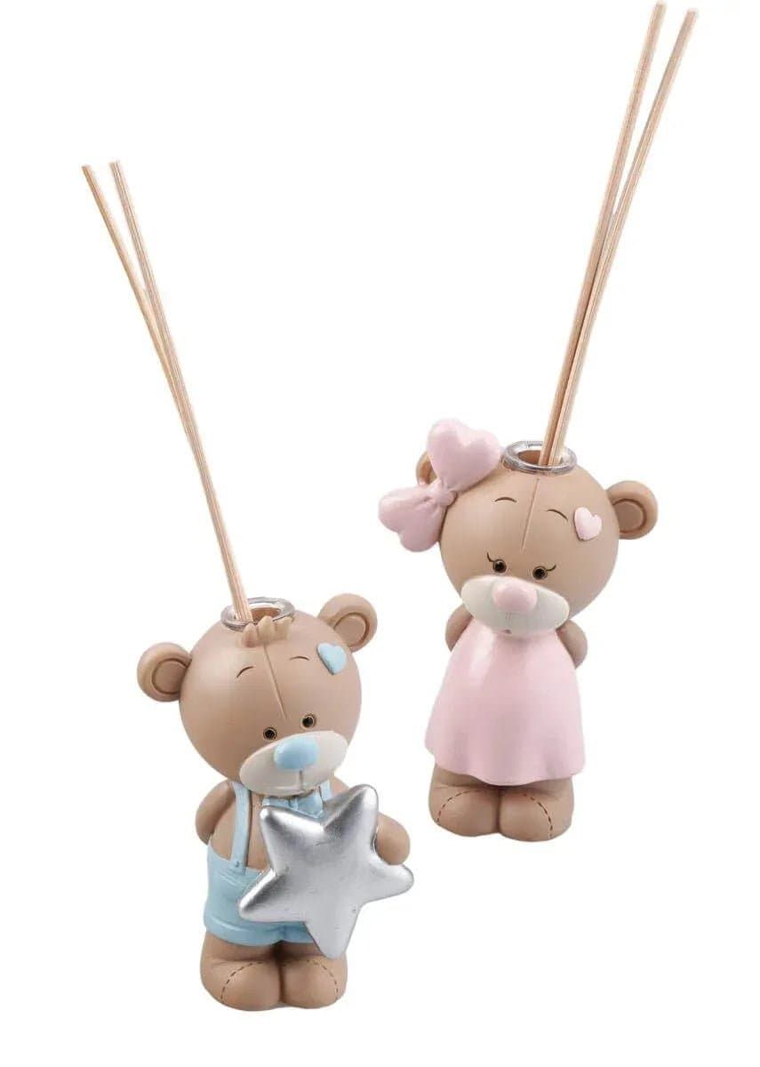 4 Pezzi Bomboniera Nascita Bimbo Profumatore Orsetto Special Gifts RB1075S/B - 3