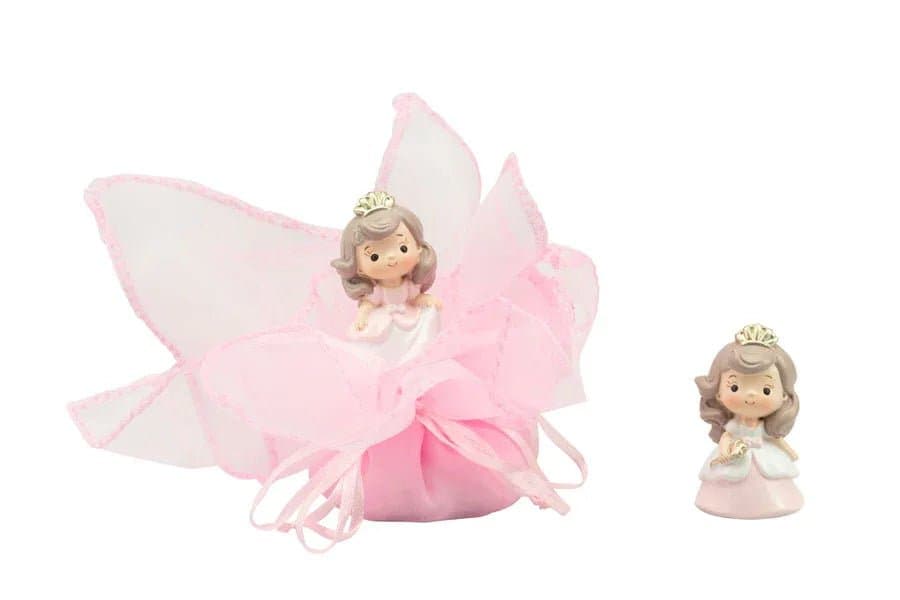 7 Pezzi Principessa resina 3d con cuore oro Nascita Bimba - 2