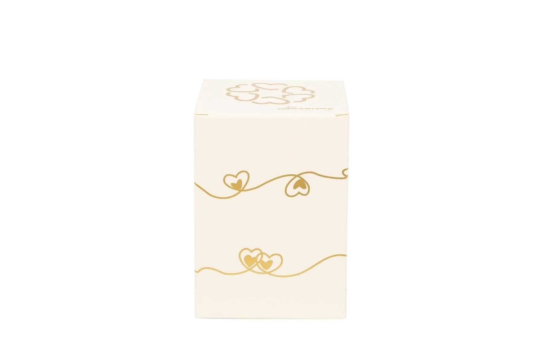 7 Pezzi Portacandela Oro con Cuore Bianco – Bomboniera Porcellana - 3