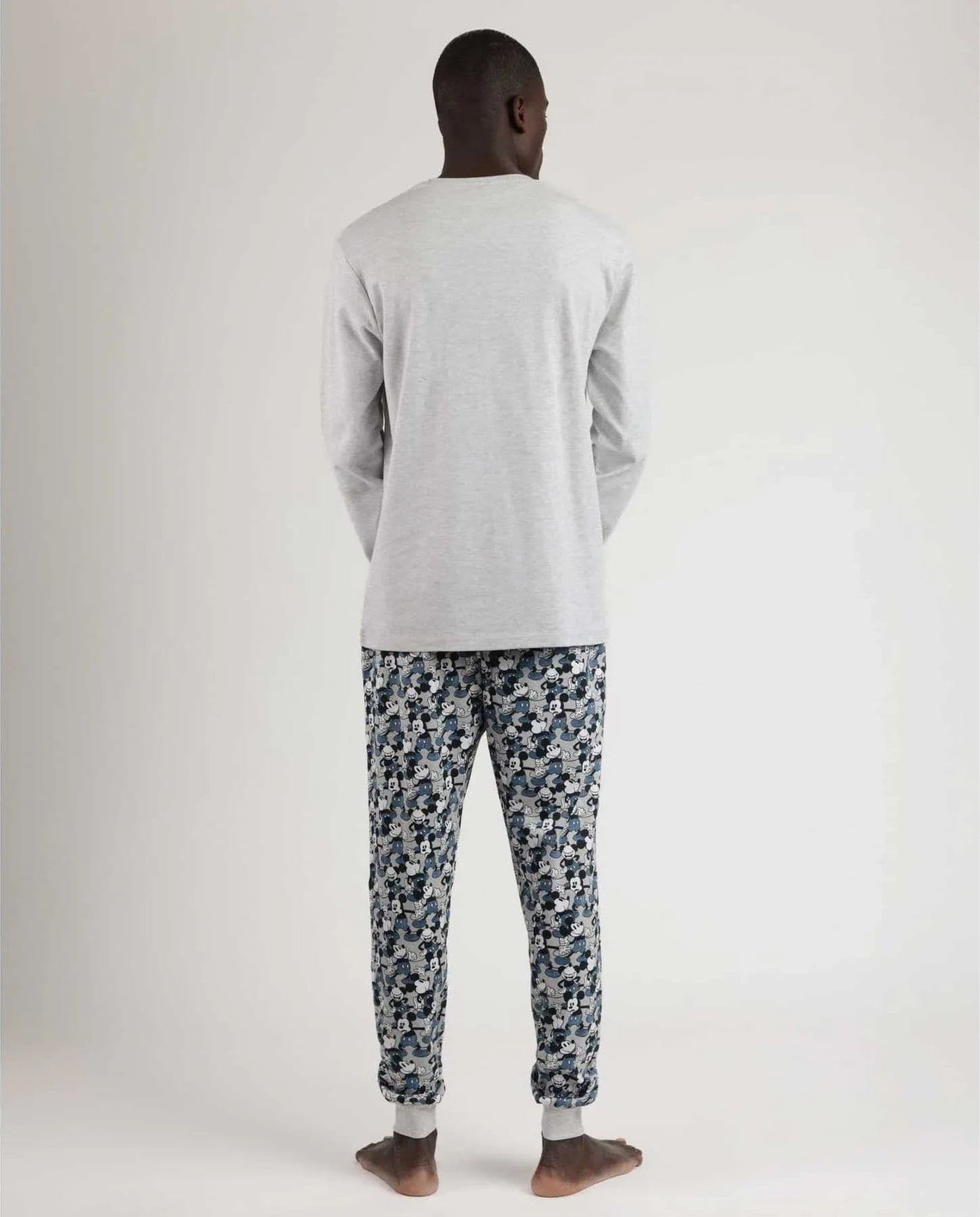Pigiama Uomo Disney 62215 Topolino in Cotone con Manica Lunga e Pantalone Lungo - 3