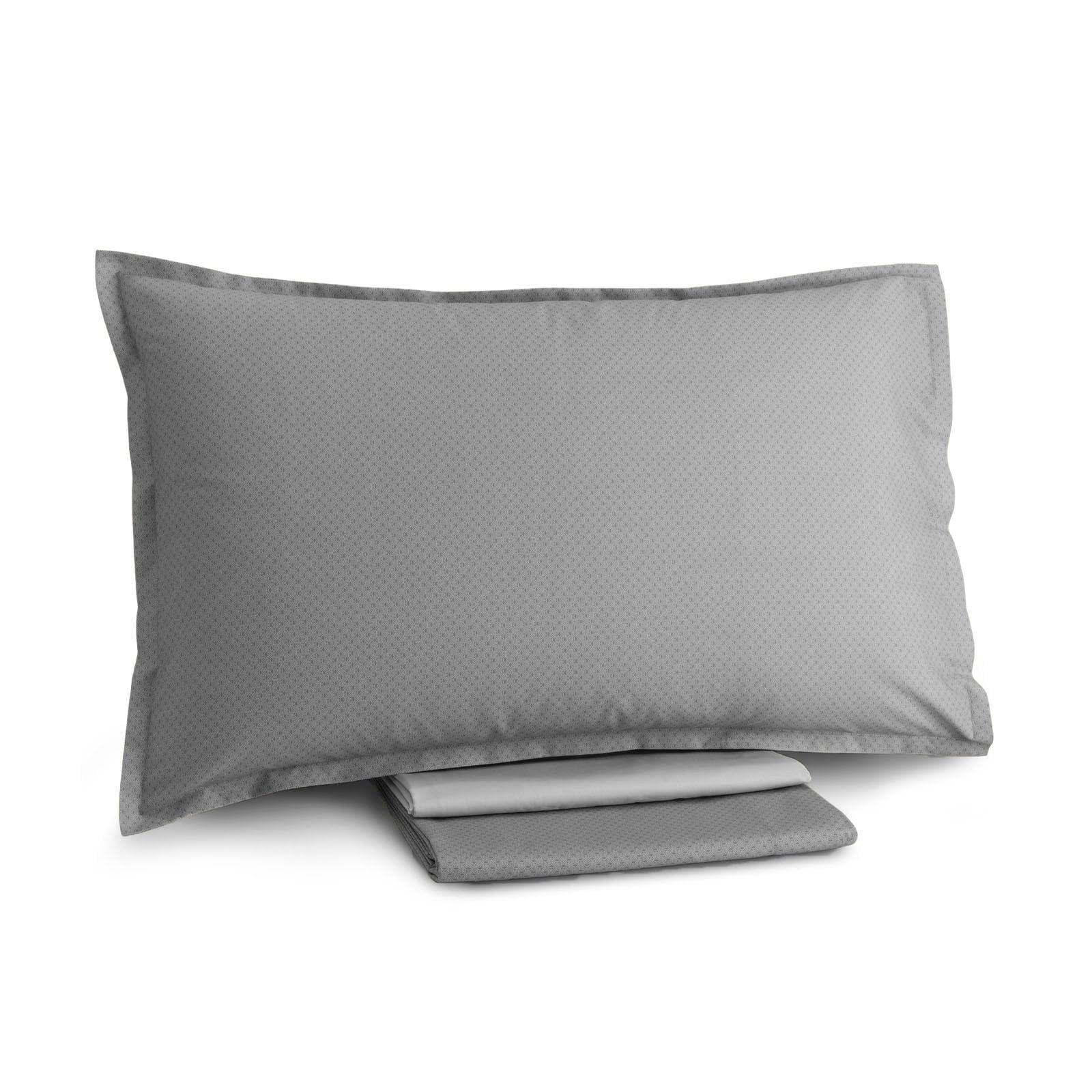 Completo Lenzuola Trussardi Tie Cenere Raso Cotone Matrimoniale - 3