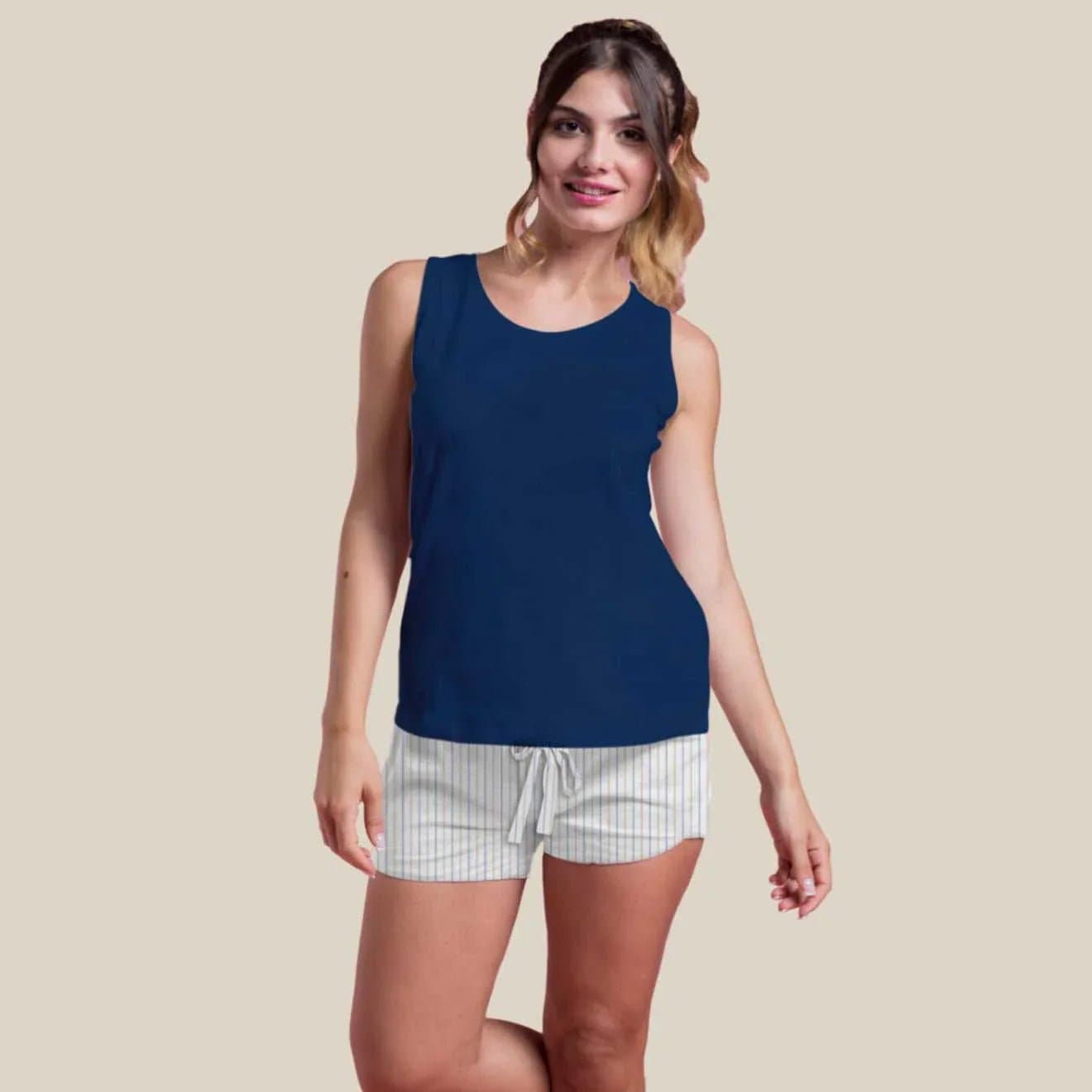 Pigiama Primavera/Estate Donna Milk And Honey Stripes L Cotone - 4