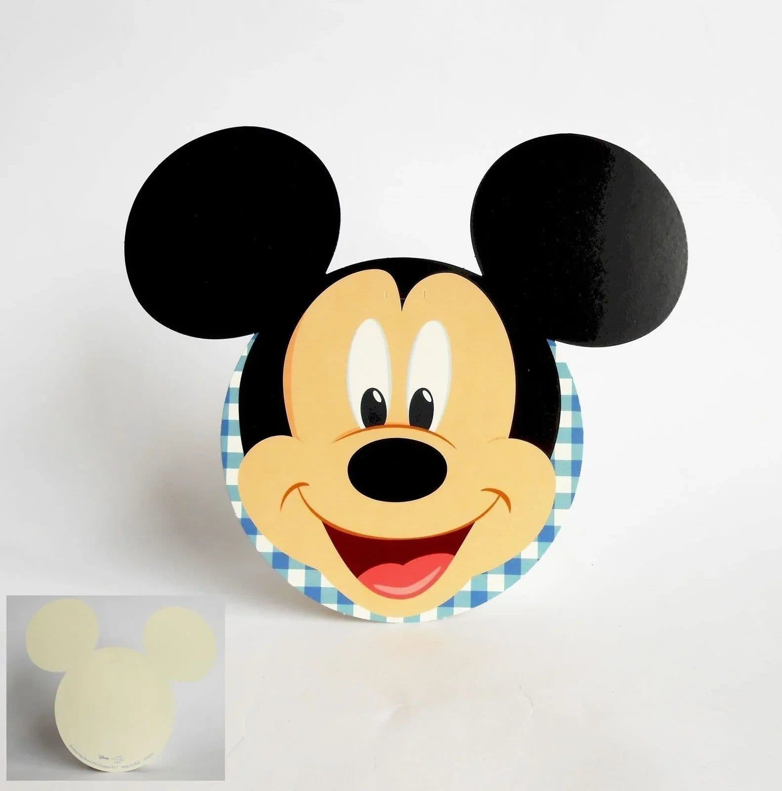 Tag Nascita Bimbo Biglietto invito Disney Topolino Mickey Blu - 2