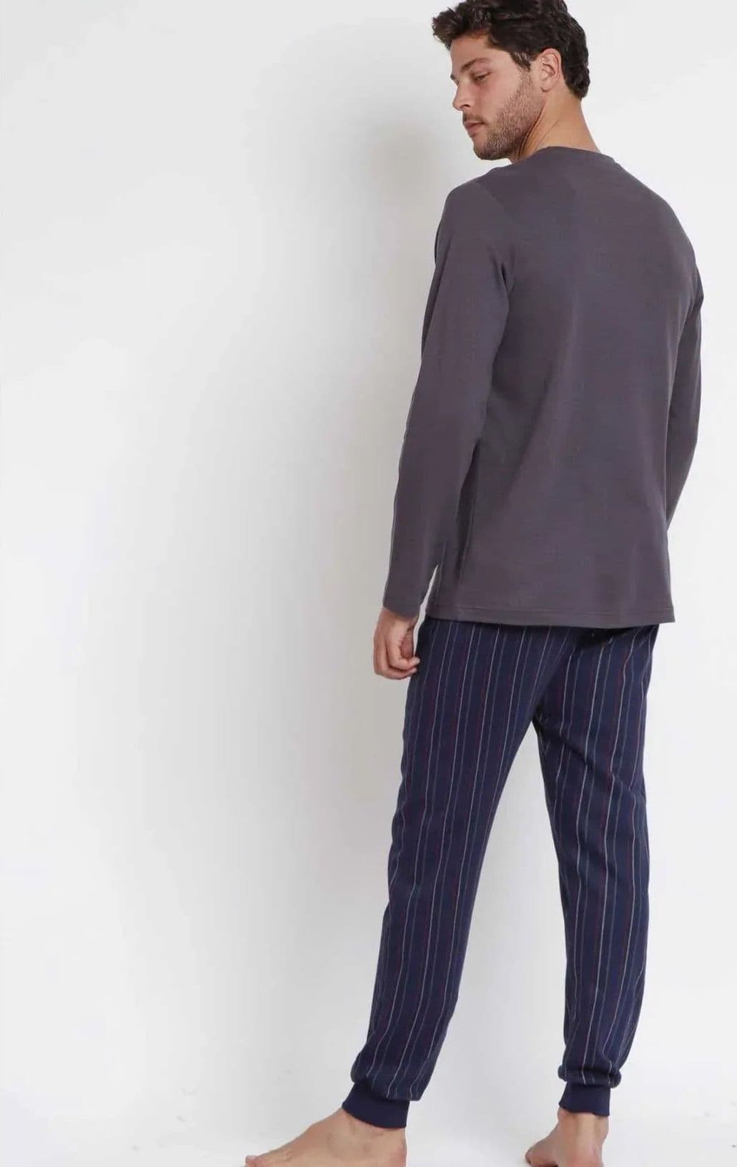 Pigiama Uomo Admas 62772 Gentlemen's Club in Maglia con Manica Lunga - 2