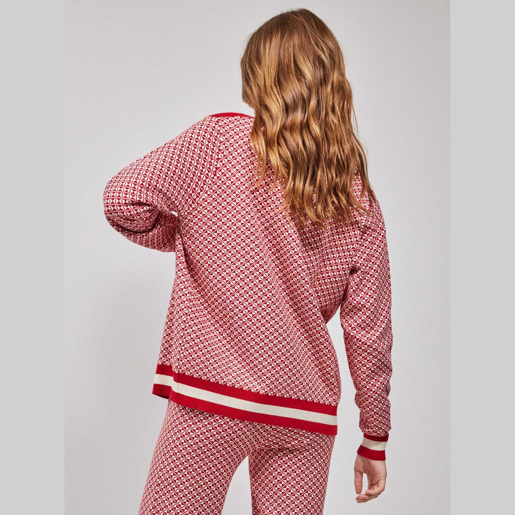 Pigiama Donna Gisela 2/20228 Giacca in Jersey Jacquard e Pantaloni Svasati - 3